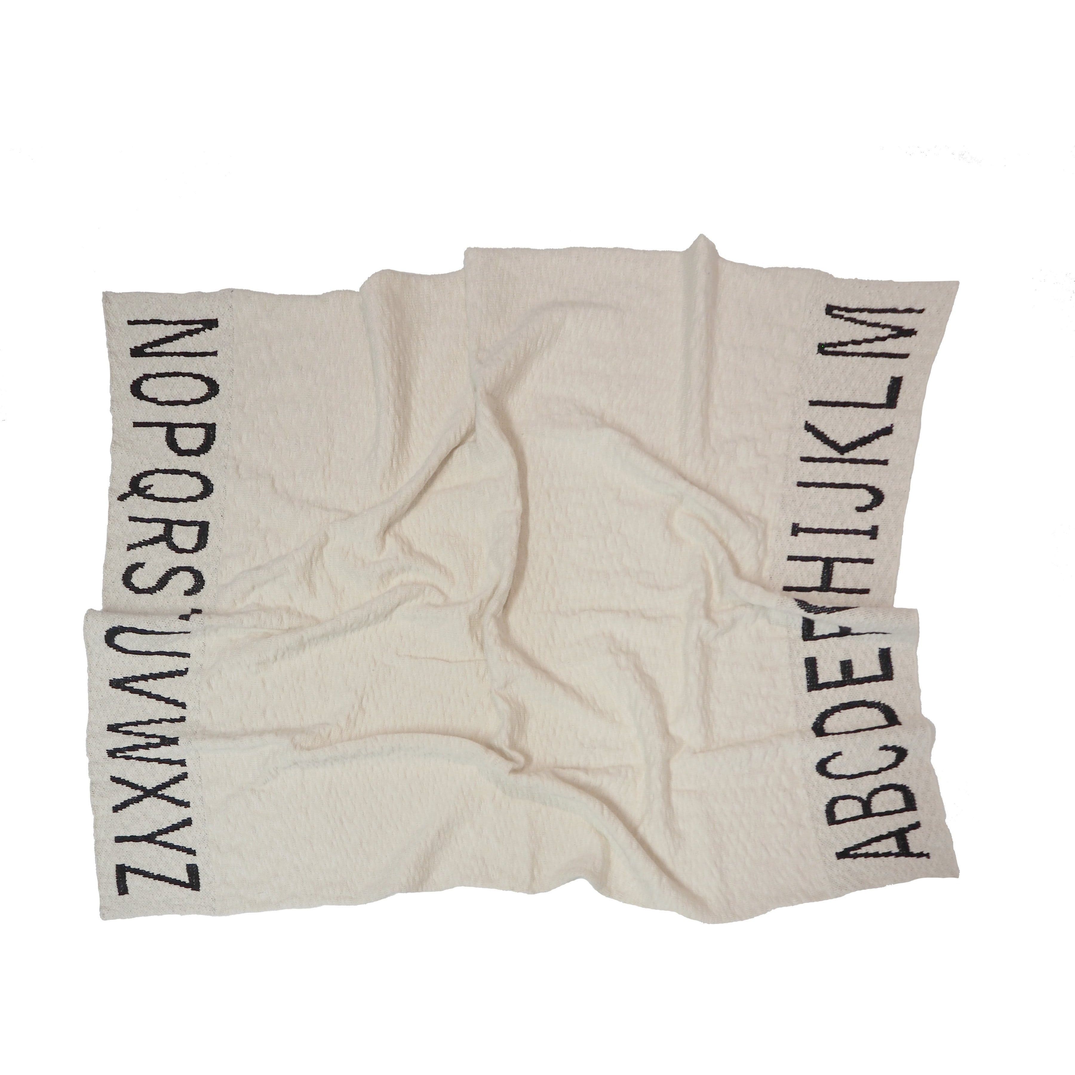 ABC Natural Black Knitted Baby Blanket、mySite、gigharbornorthrealestate