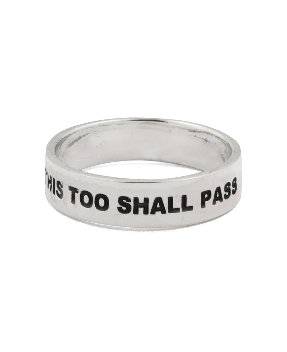This Too Shall Pass Inspirational Sterling Simple Band Ring、mySite、topwebapps