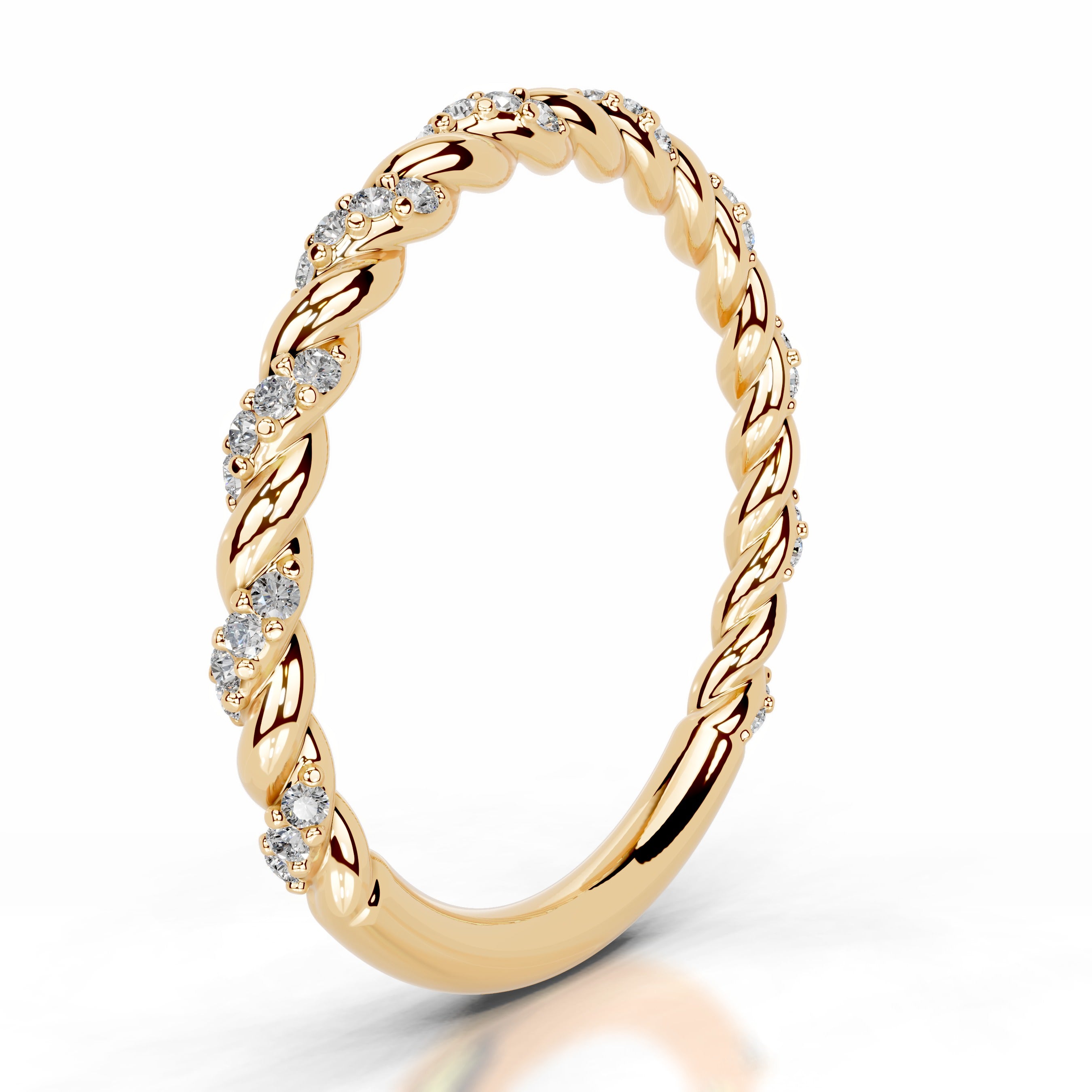 Sunniva Diamond Wedding band - 18K Yellow Gold、mySite、hinf8tx79