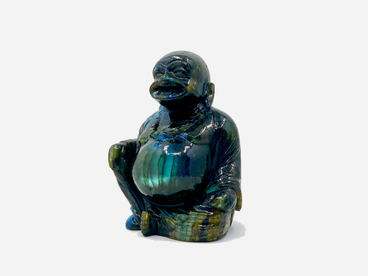 Laughing Buddha - Labradorite (11.5cm)、mySite、topwebapps