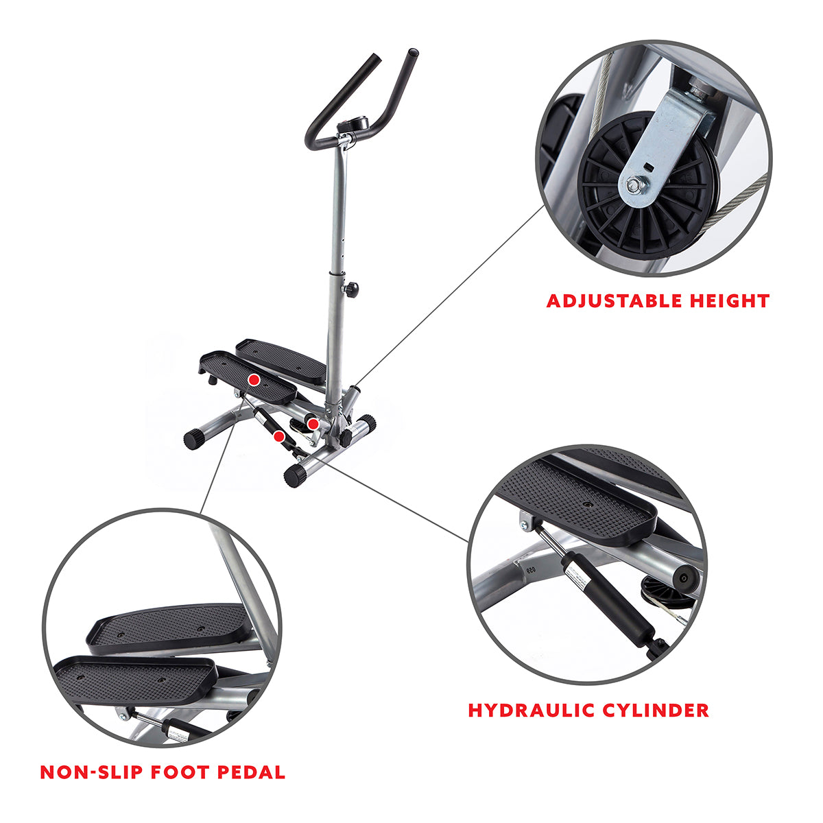  Twist Stepper Machine Step w/ Handle Bar & LCD Monitor、mySite、ghnorth