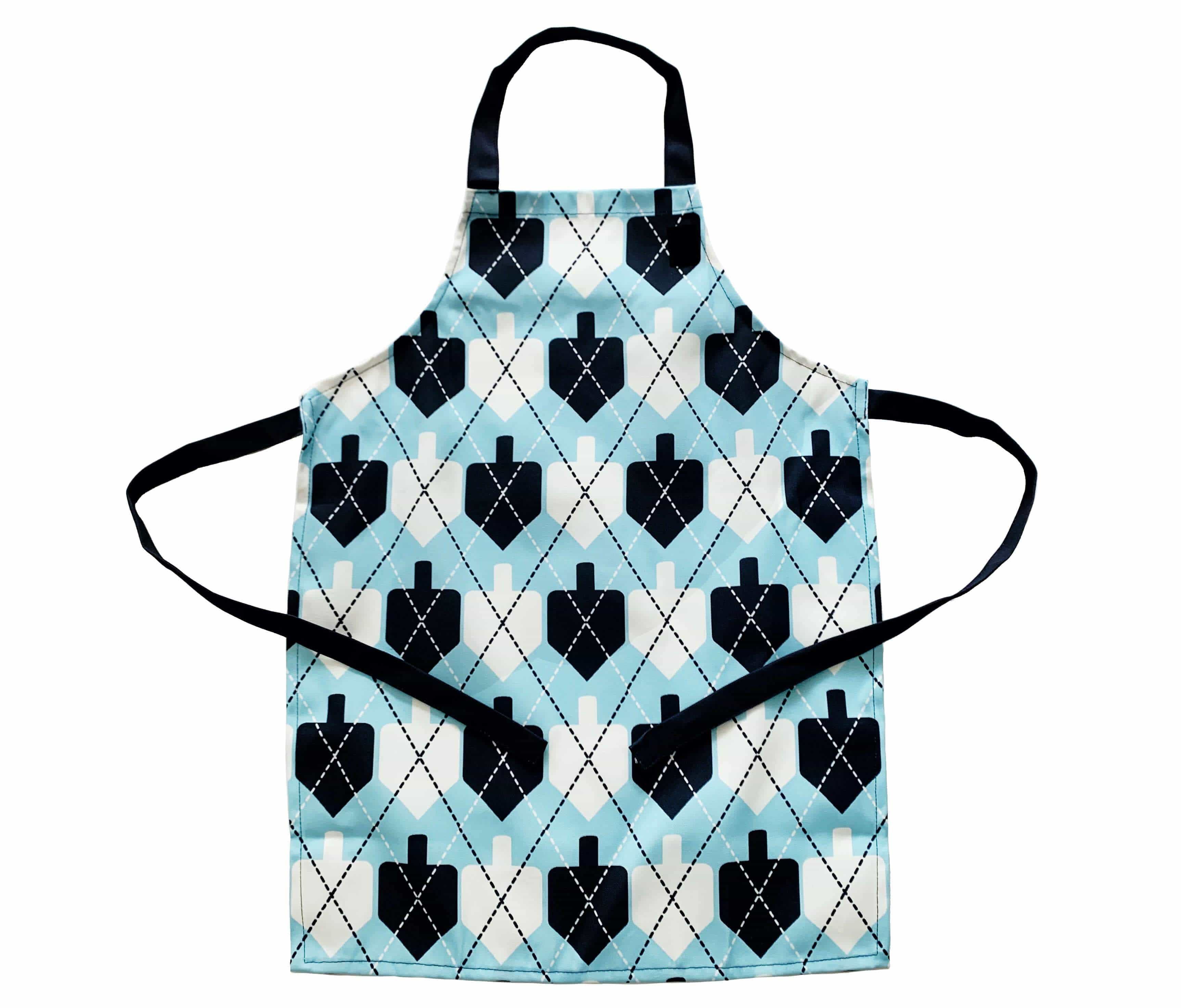 Kids Hanukkah Dreidel Argyle Apron、mySite、topwebapps