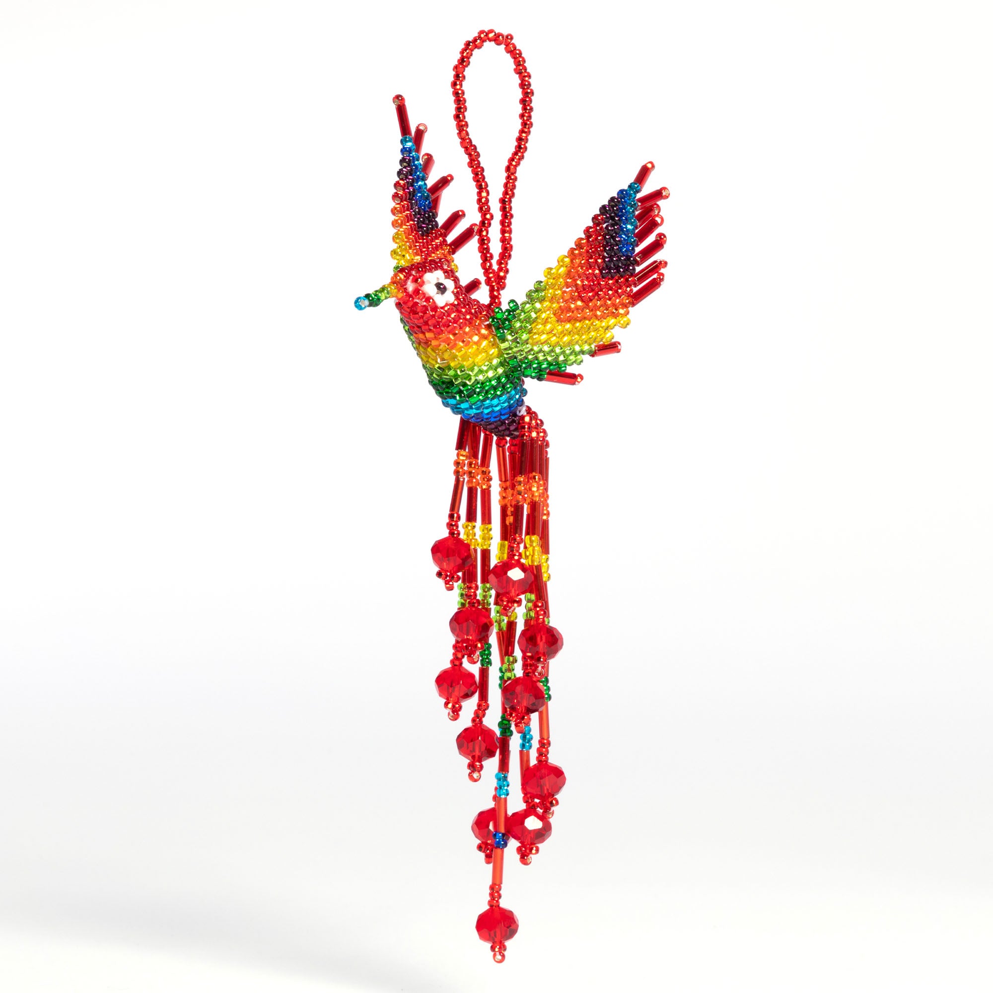 Hand Beaded Guatemalan Hummingbird Ornament、mySite、camillekostekn