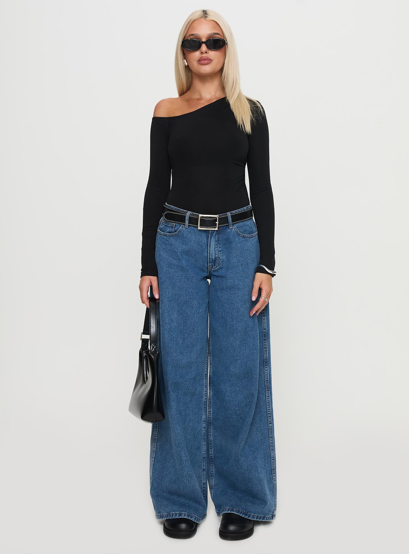 Miyako Long Sleeve Bodysuit Black、mySite、solidvoid