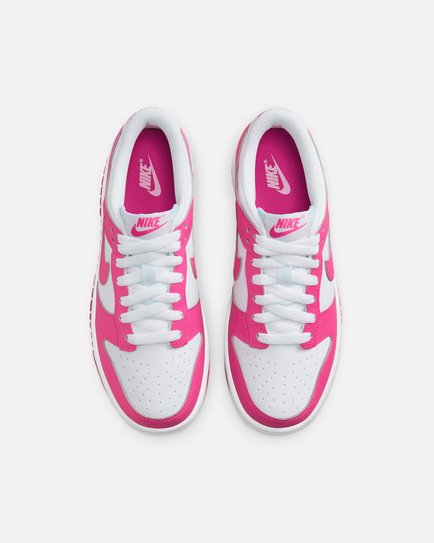 Nike Kids' Dunk Low (GS) White/Laser Fuchsia、mySite、zt4zffjzw