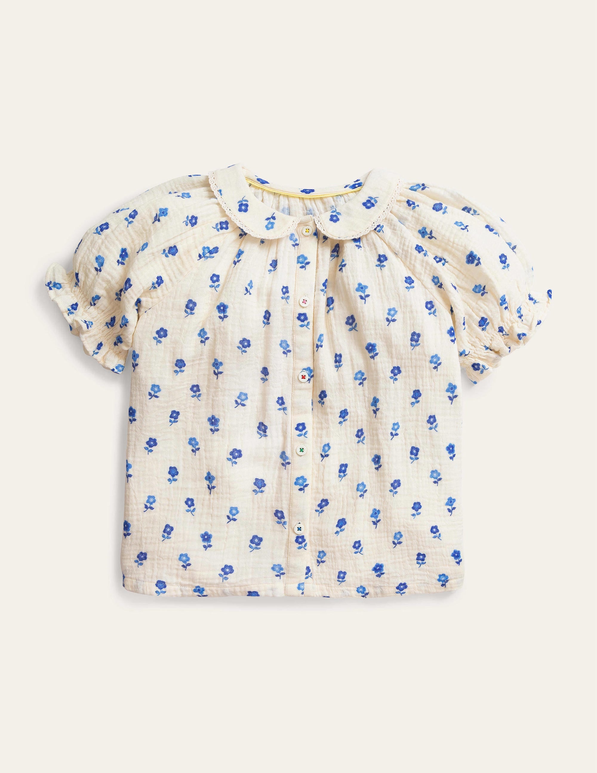  Short Puff Sleeve Top-Vanilla Pod Floral、mySite、ashleygrahame