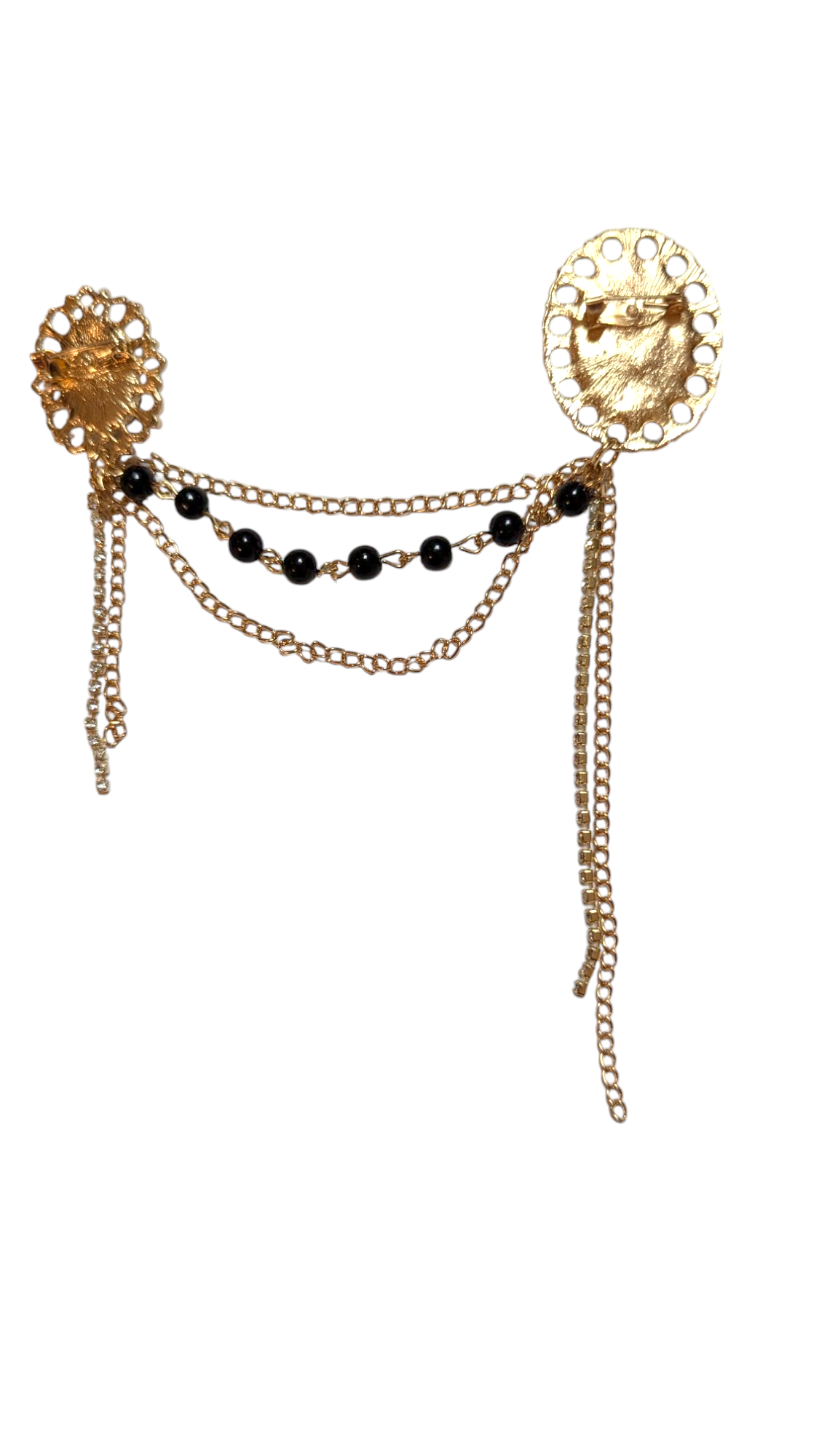 Dupsie's Oro Niwa Black and Gold Lapel Pin Brooch DPLPBBG1、mySite、solidvoid