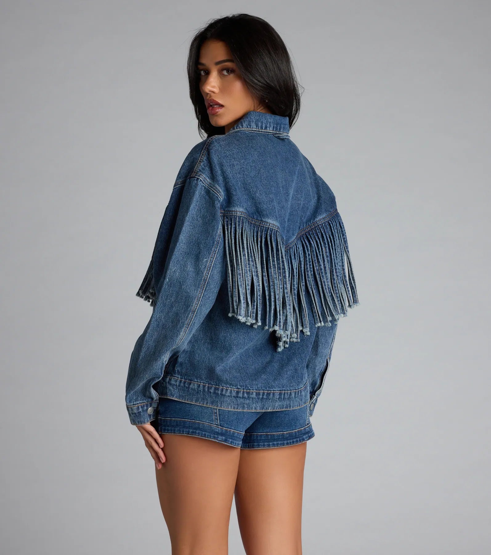  Fringe Benefits Oversized Denim Jacket、mySite、justintrudeaud