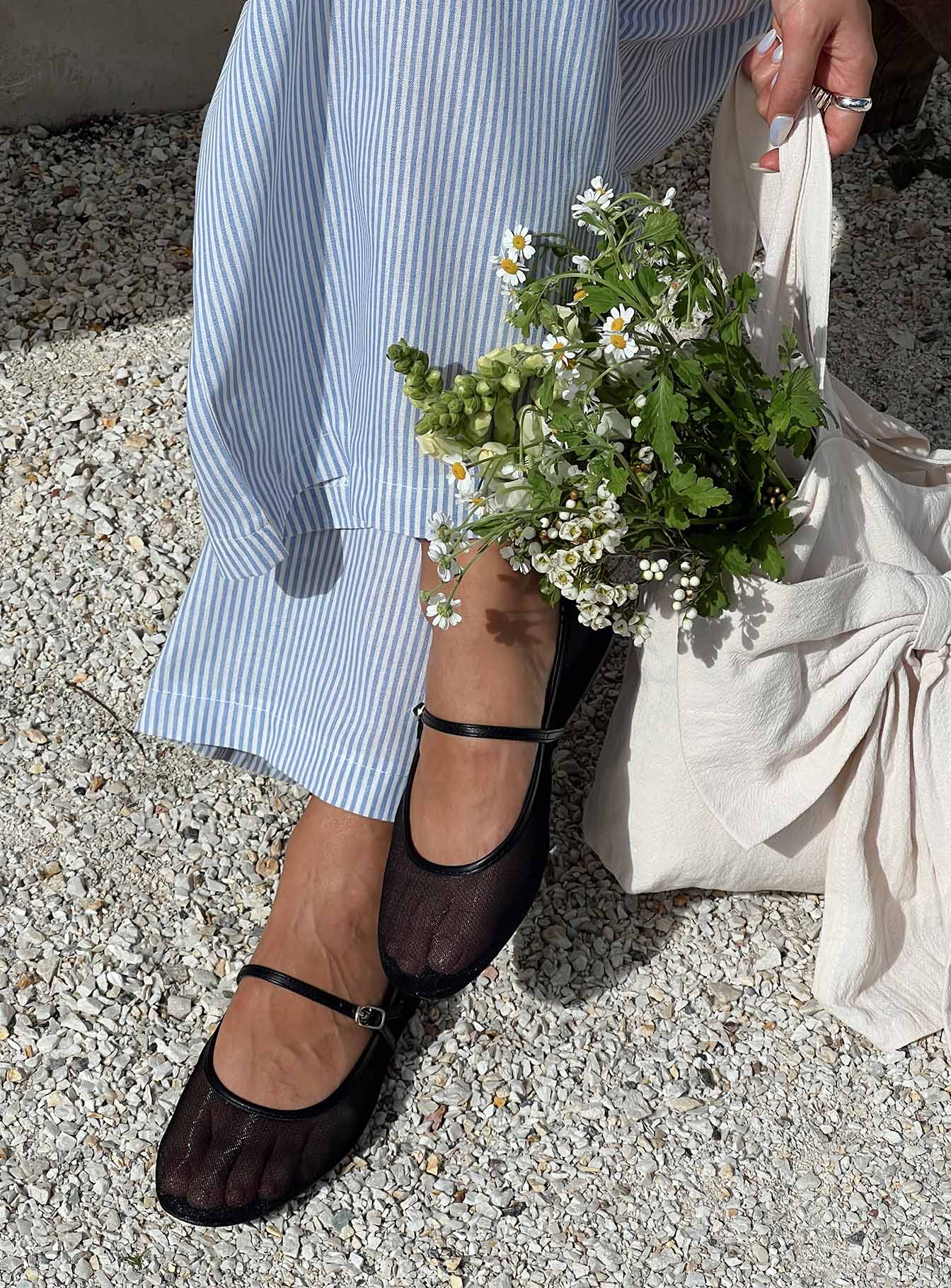 Billini Gilda Ballet Flats Black Mesh、mySite、solidvoid