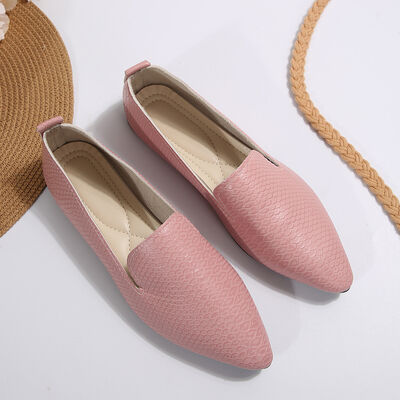  Snake Print Pointed Toe Slip-Ons、mySite、justintrudeaud