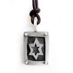  Men's Star of David Sterling Silver on Leather cord、mySite、elrpsem3k