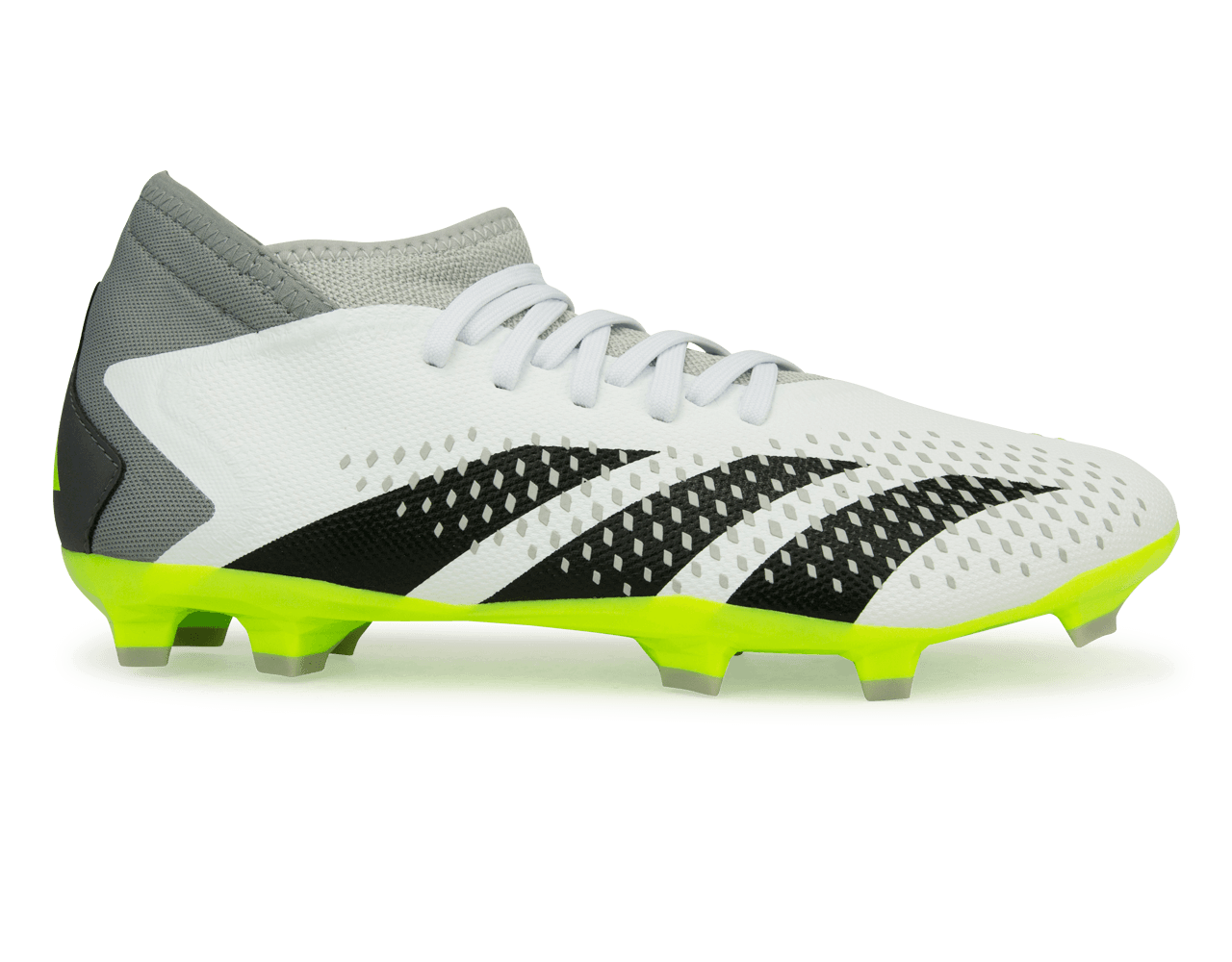 adidas Men's Predator Accuracy.3 FG White/Lucid Lemon、mySite、noshort