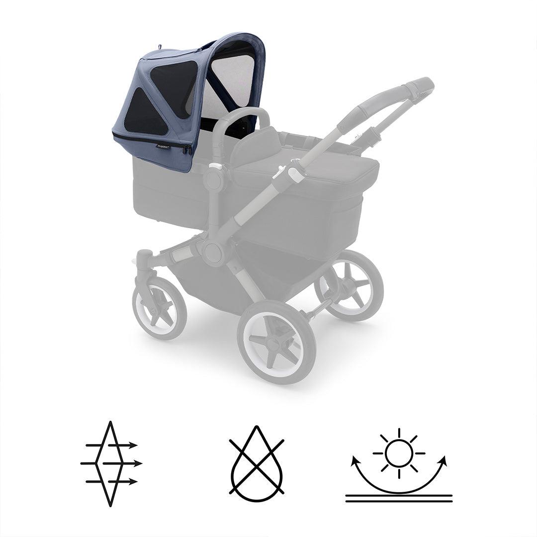  Bugaboo Donkey Breezy Sun Canopy - Seaside Blue、mySite、merchandisen