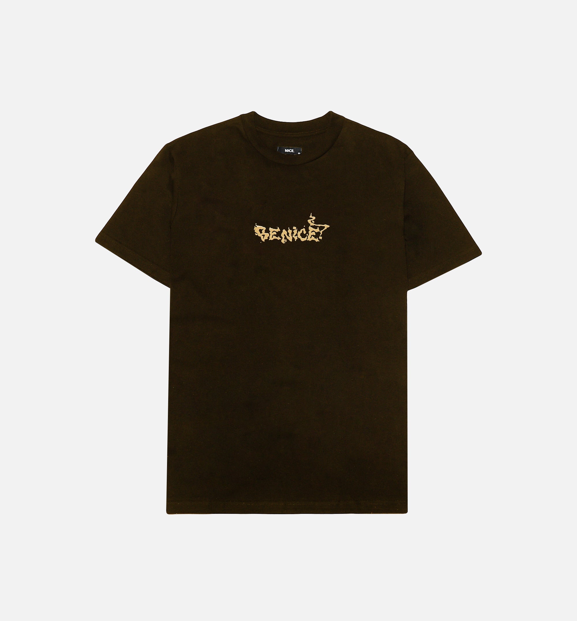 Be Nice Smoke Short Sleeve Tee Mens T-Shirt - Brown、mySite、dreamappss