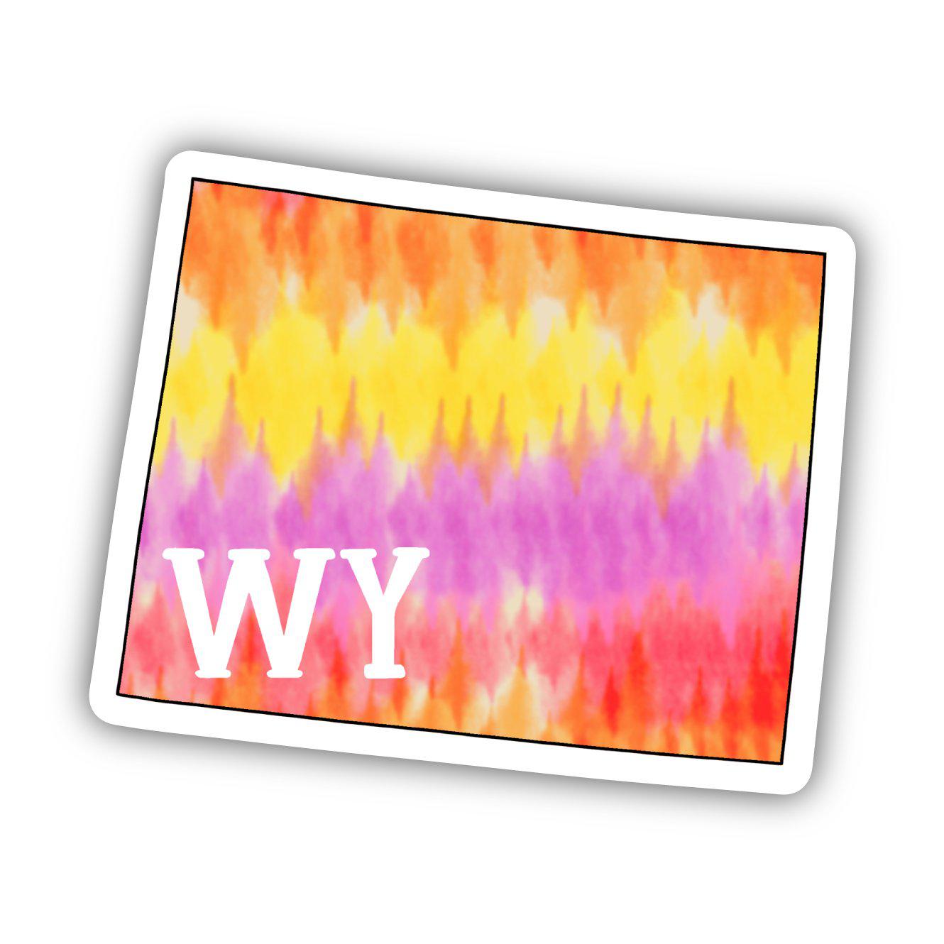  Wyoming Tie Dye Stripes Sticker、mySite、elrpsem3k
