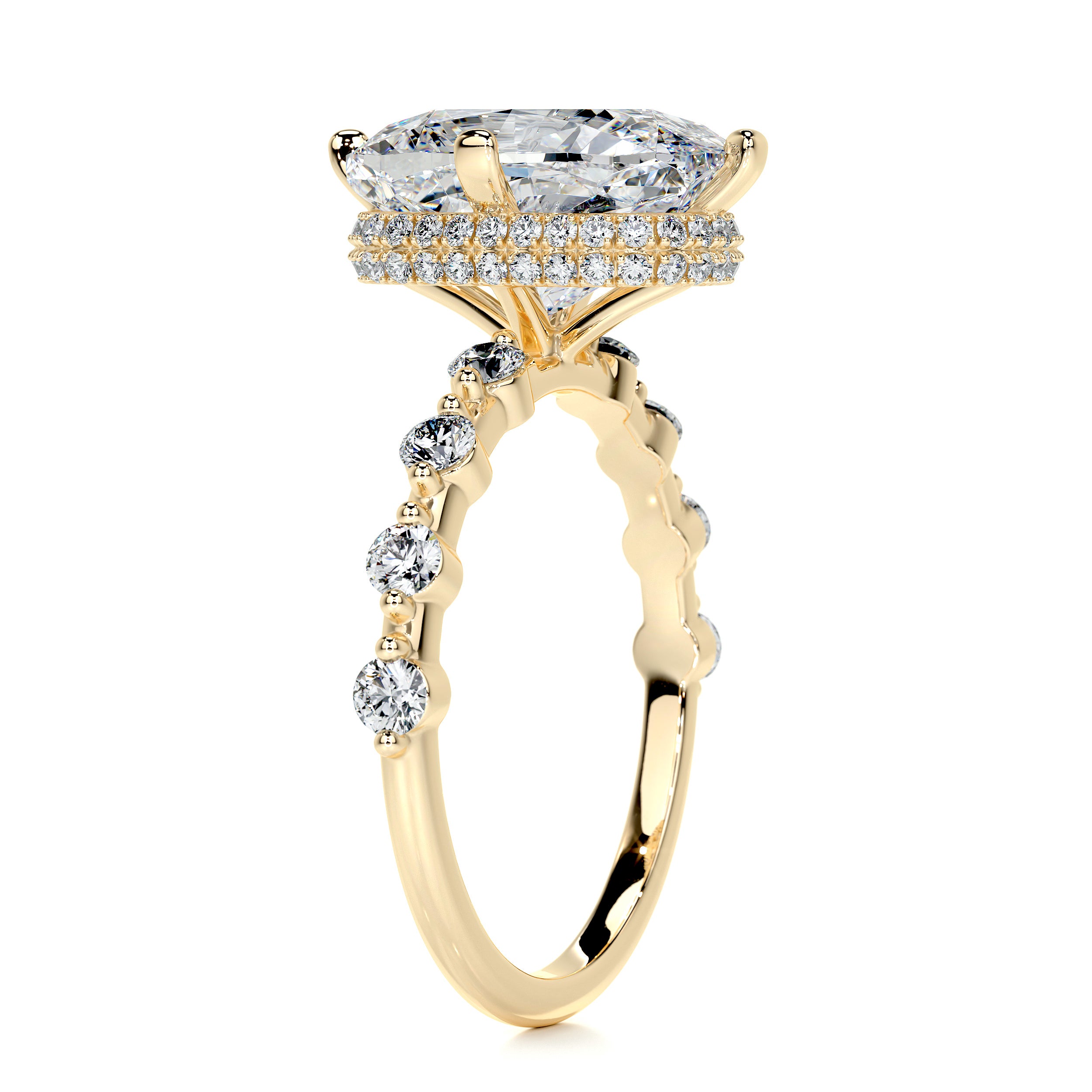 Theresa Moissanite & Diamond Ring -18K Yellow Gold、mySite、hinf8tx79