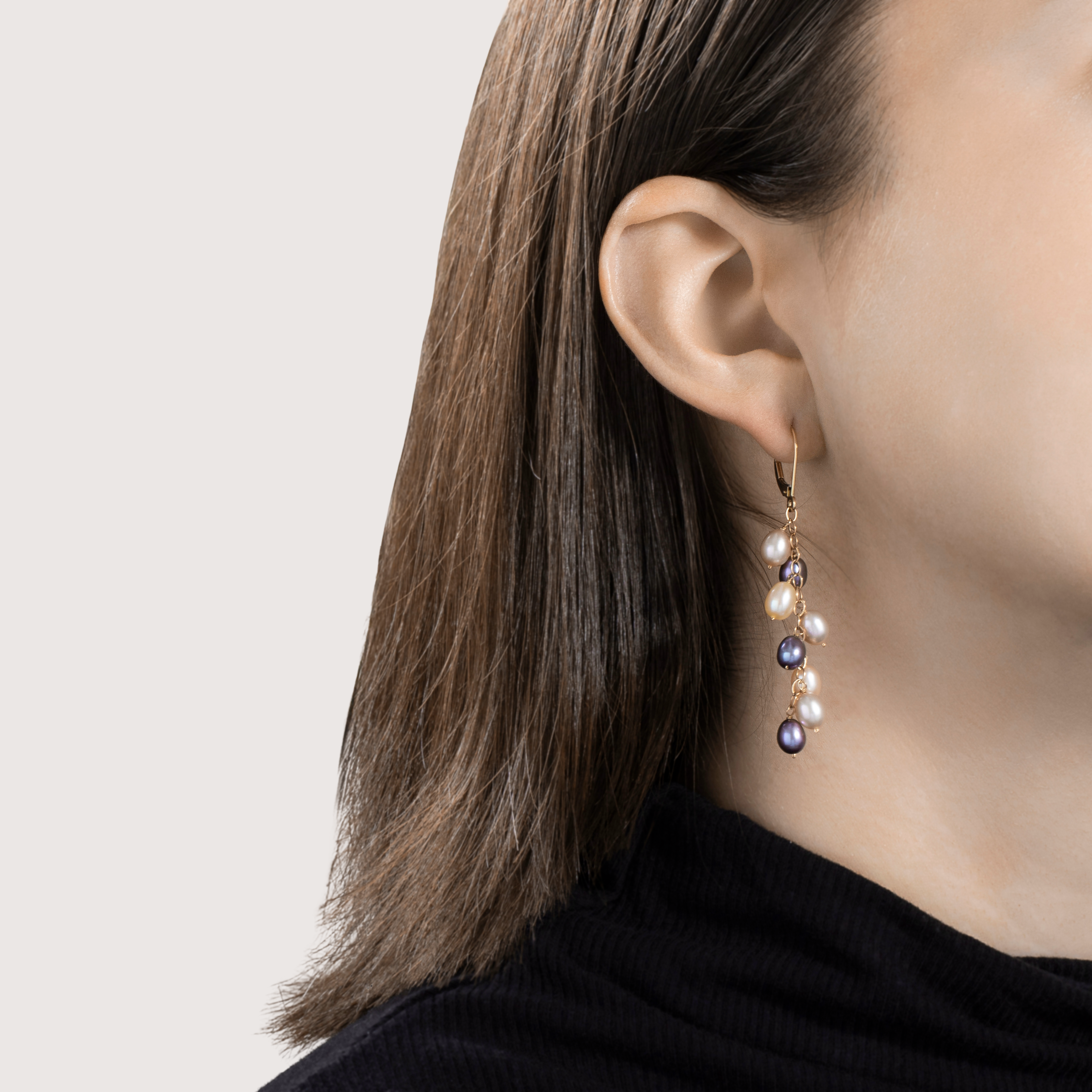 Vintage 14k Yellow Gold Multi-Tone Pearl Lustrous Dangle Earrings、mySite、hinf8tx79