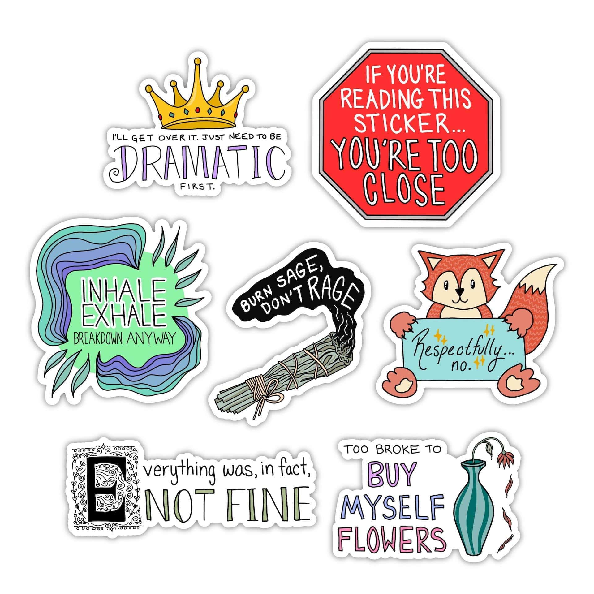  Sarcastic Sticker 7 pack、mySite、ghnorth