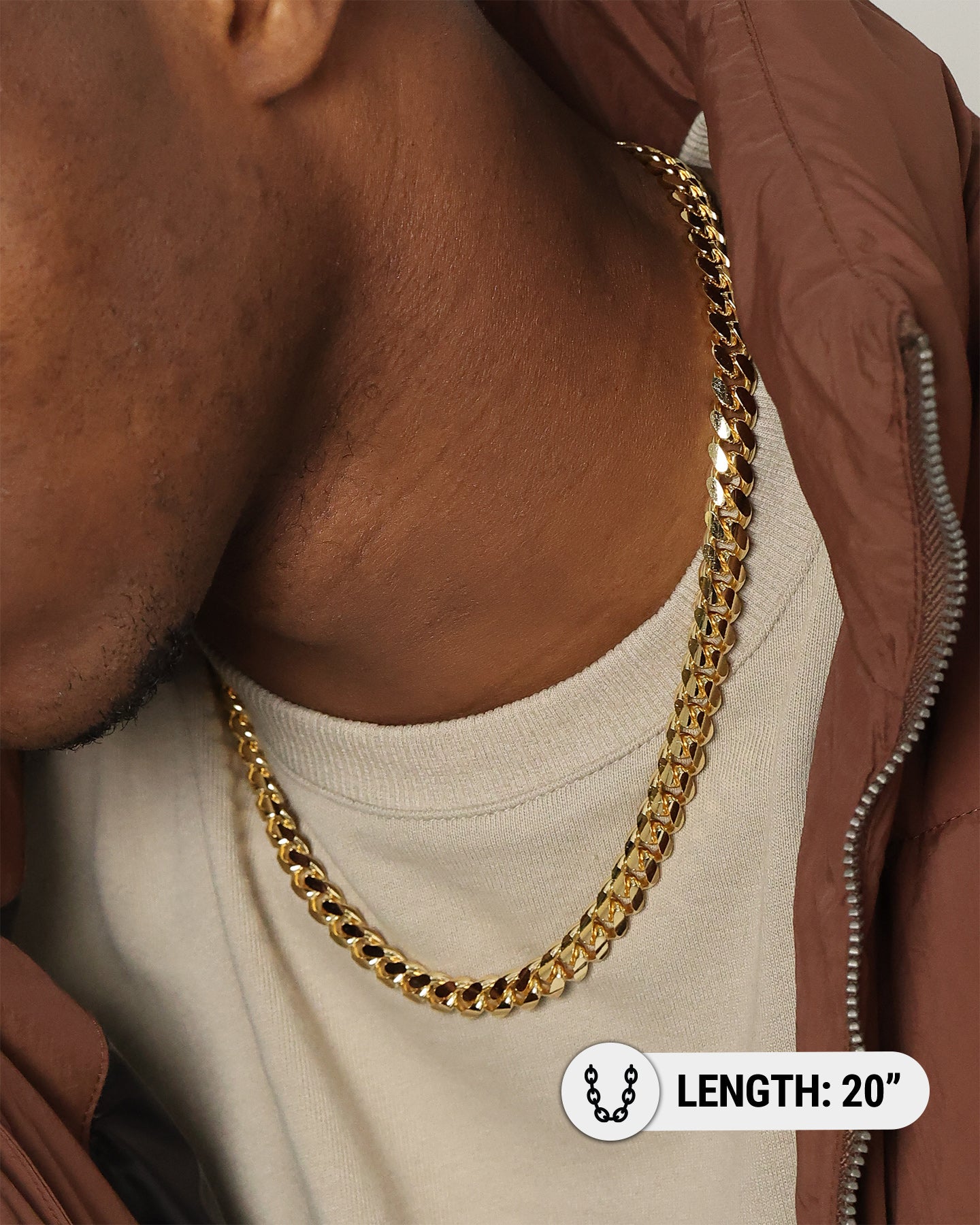 House Of Auric Cuban Link 10mm 20 Chain 18K Gold Vermeil、mySite、zt4zffjzw