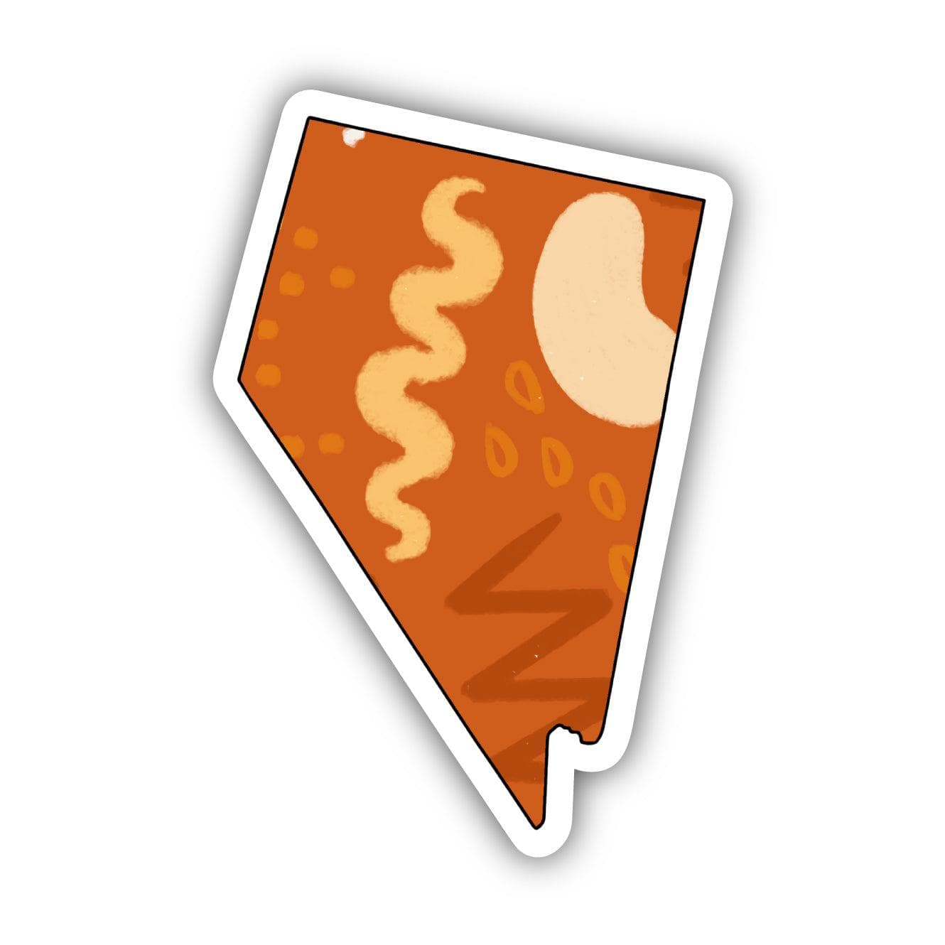  Nevada Orange Abstract Sticker、mySite、ghnorth