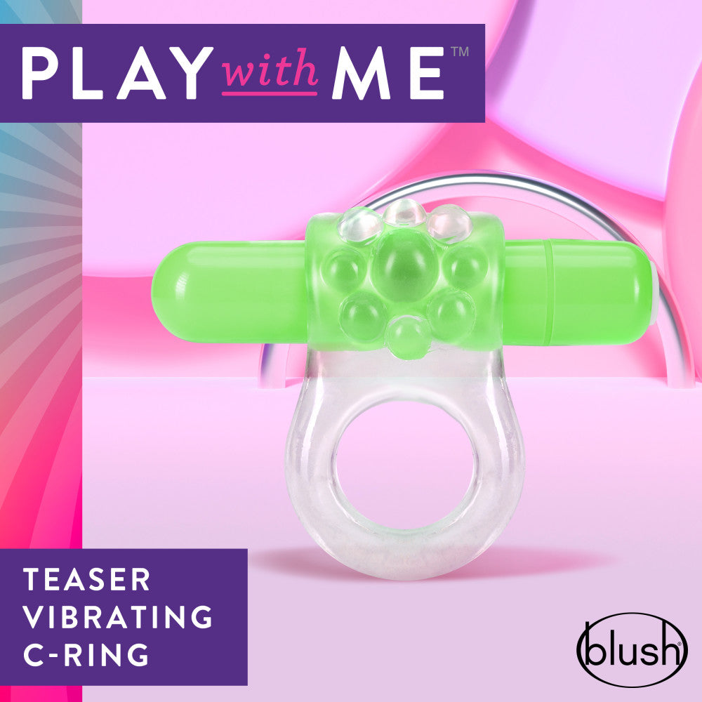 Play With Me By Blush® | Teaser: Green Vibrating Penis Ring、mySite、bottomscart
