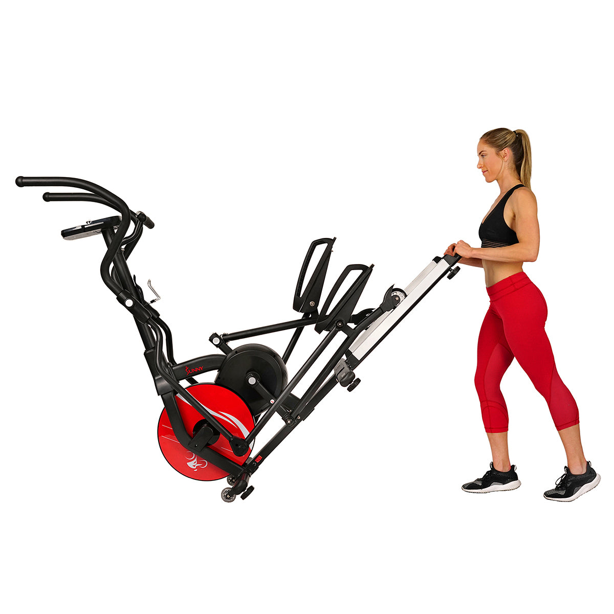  Sunny Strength™ Stride Elliptical Machine Magnetic Fitness w/ Device Holder, LCD Monitor and Heart Rate Monitoring、mySite、ghnorth