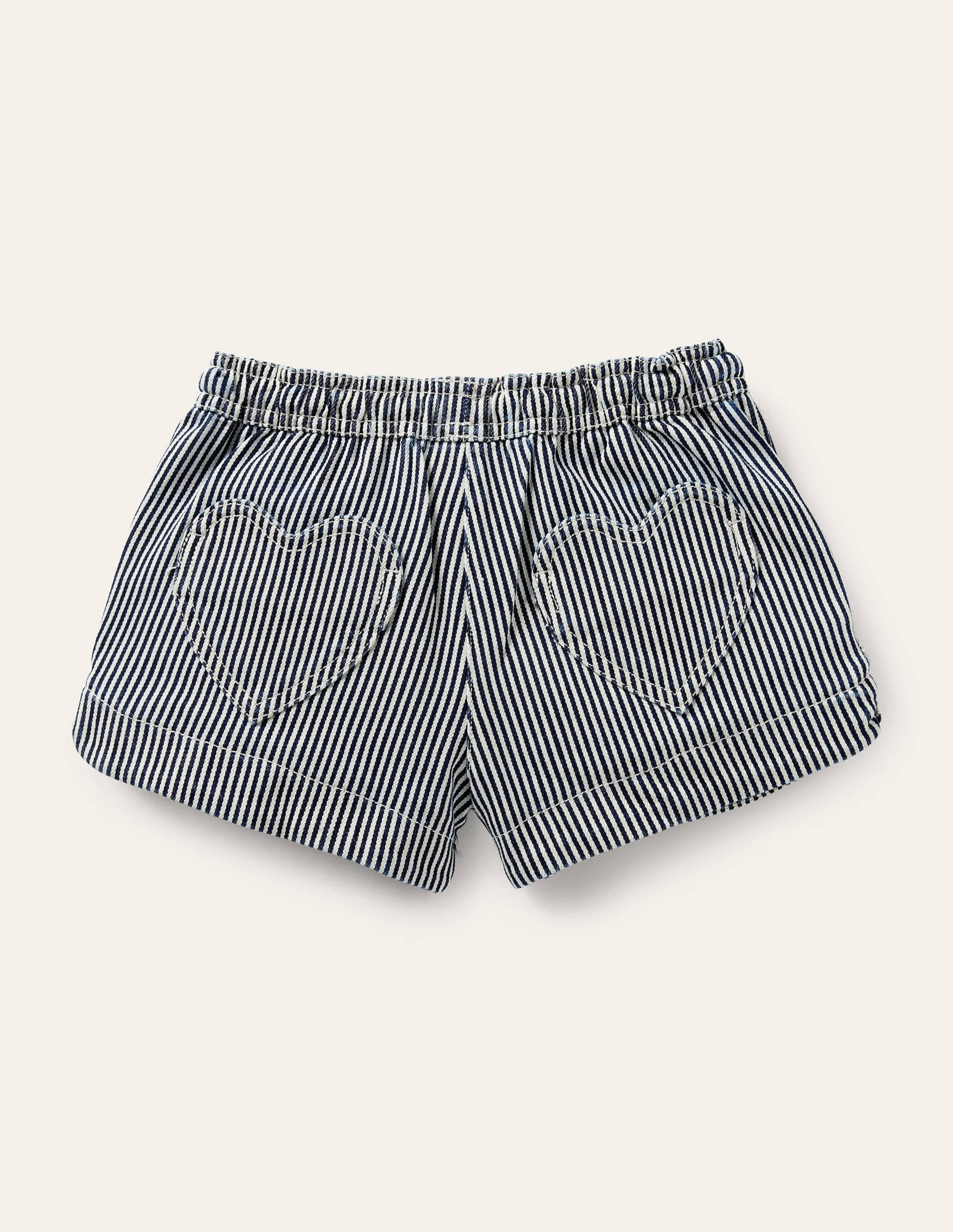  Heart Pocket Shorts-Indigo/Ivory Ticking、mySite、ashleygrahame