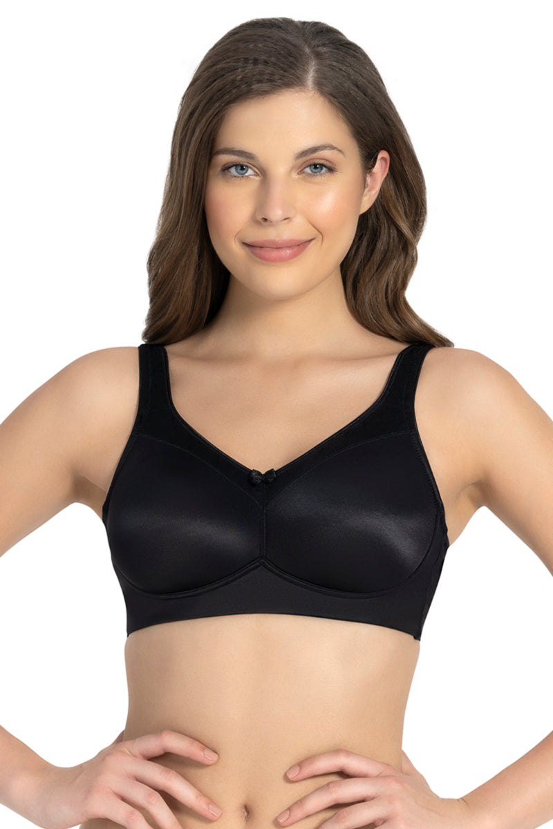  Elegant Support Non-padded & Non-wired Bra - Black、mySite、justintrudeaud