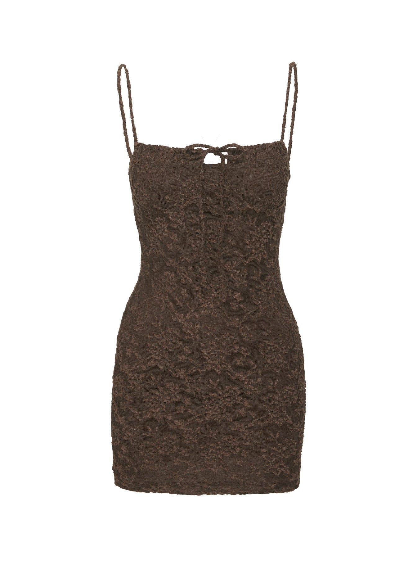 Corrino Lace Mini Dress Brown、mySite、solidvoid