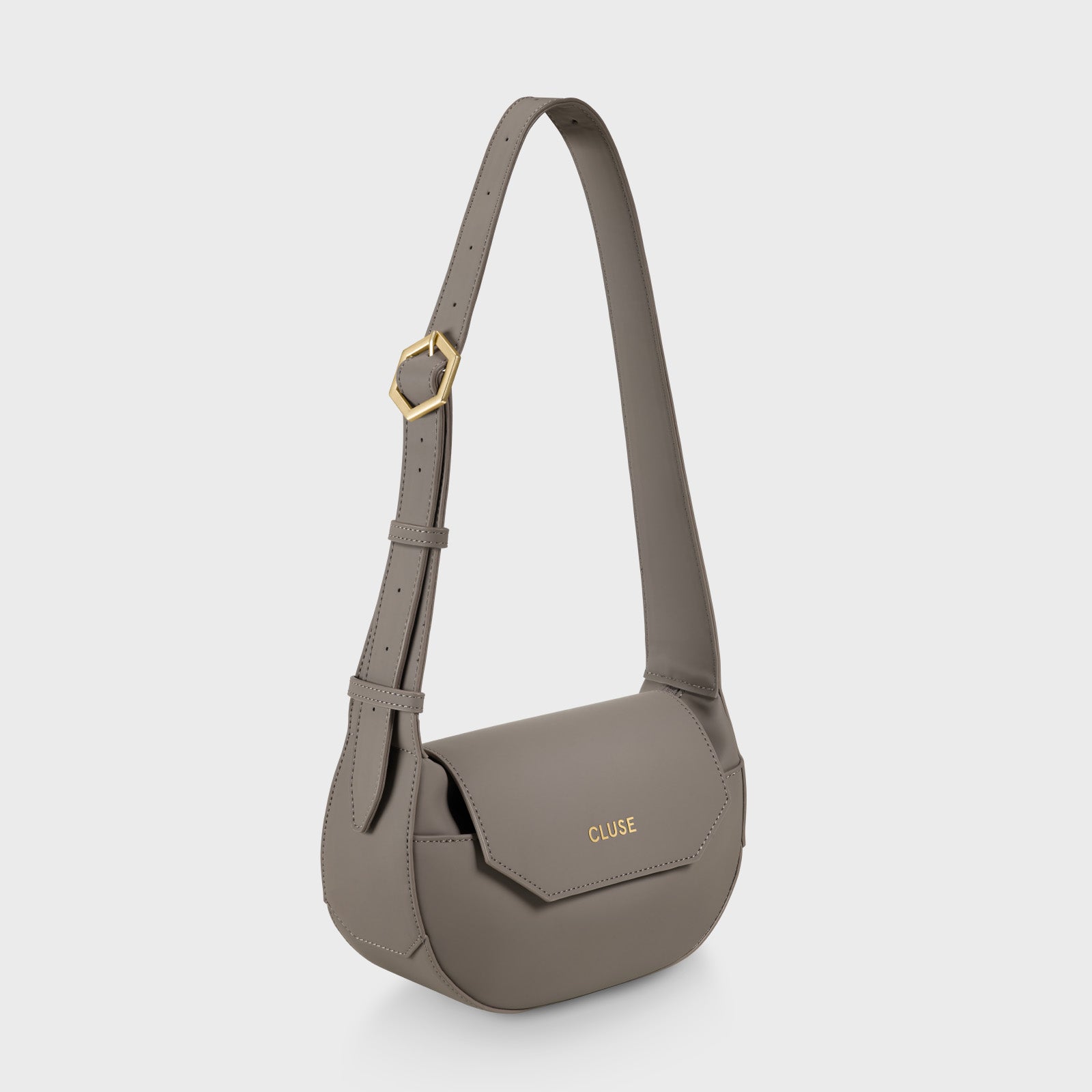 Sacroisé Petite Crossbody Bag, Dark Grey, Gold Colour、mySite、botmansion