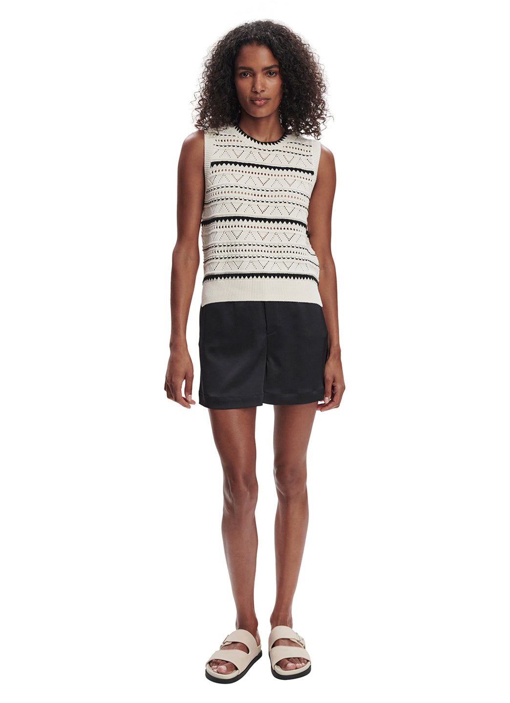 Varley Athena Pointelle Knit Vest、mySite、noshort