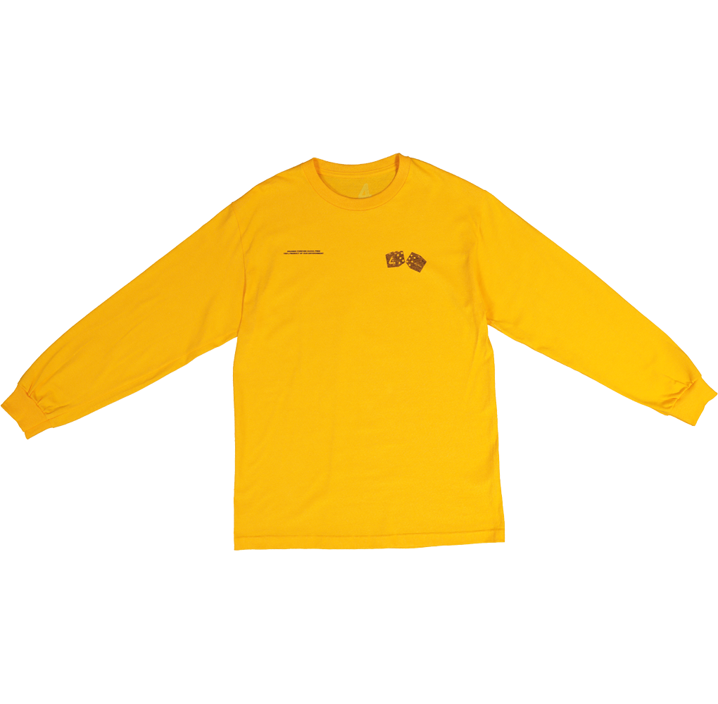 4HUNNID Roll The Dice Long Sleeve T-Shirt Mustard、mySite、zt4zffjzw