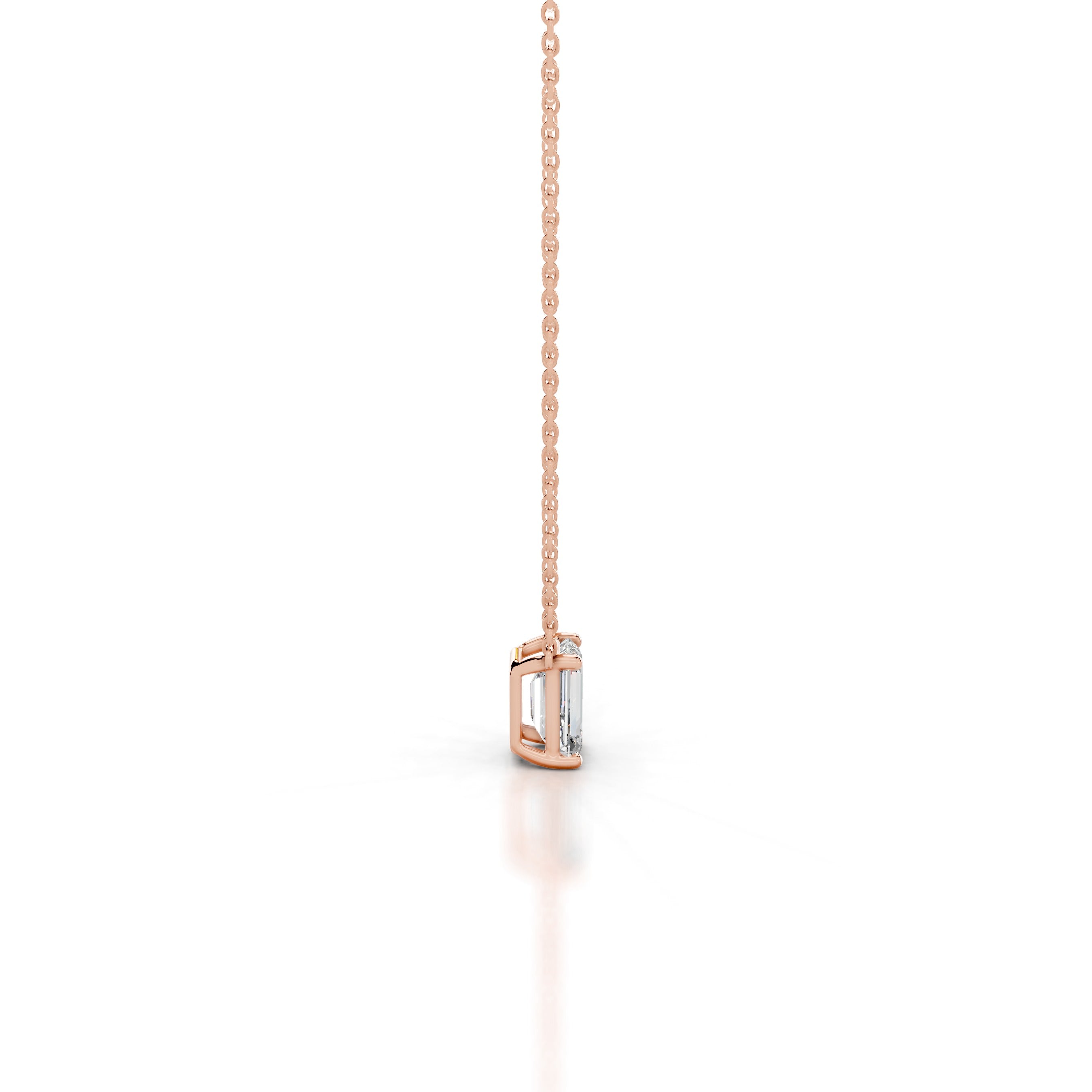 Mary Lab Grown Diamond Pendant - 14K Rose Gold、mySite、hinf8tx79