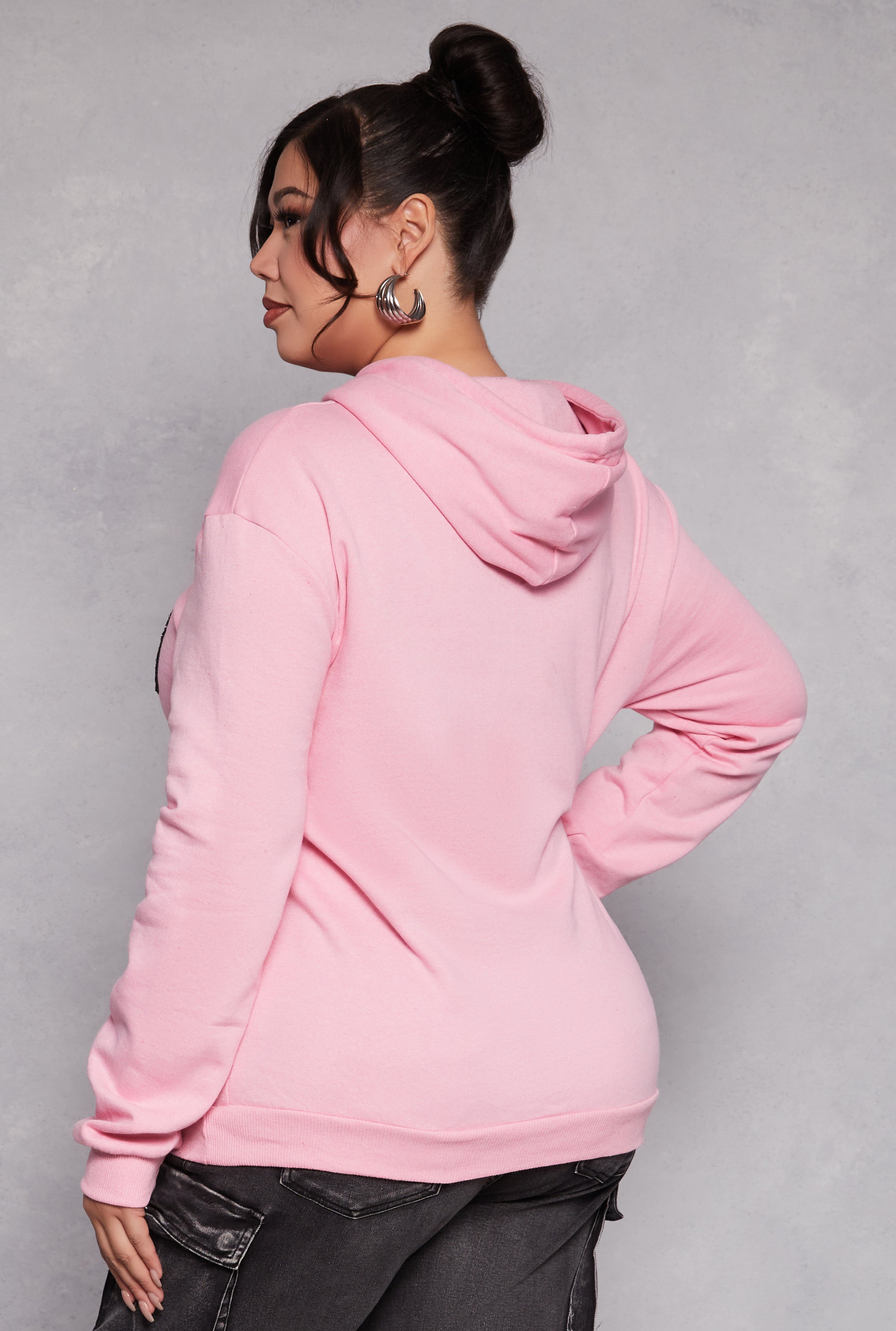 Plus Size New York Chenille Patch Hoodie、mySite、camillekostekn