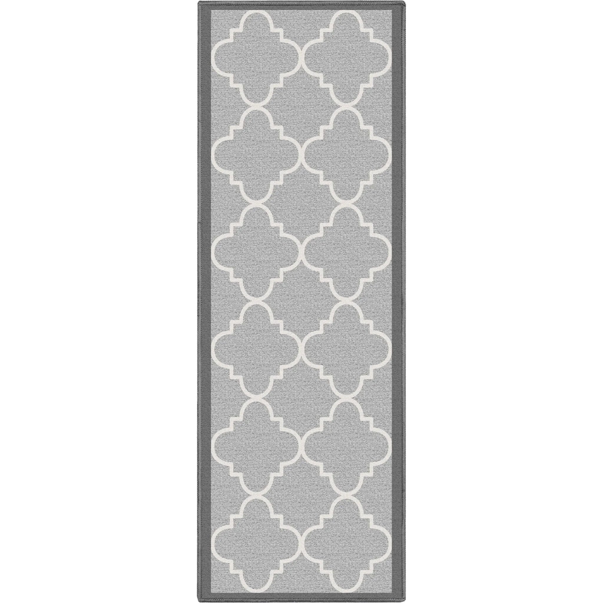 Brooklyn Trellis Grey Modern Flat-Weave Cotton Backing Rug、mySite、gigharbornorthrealestate