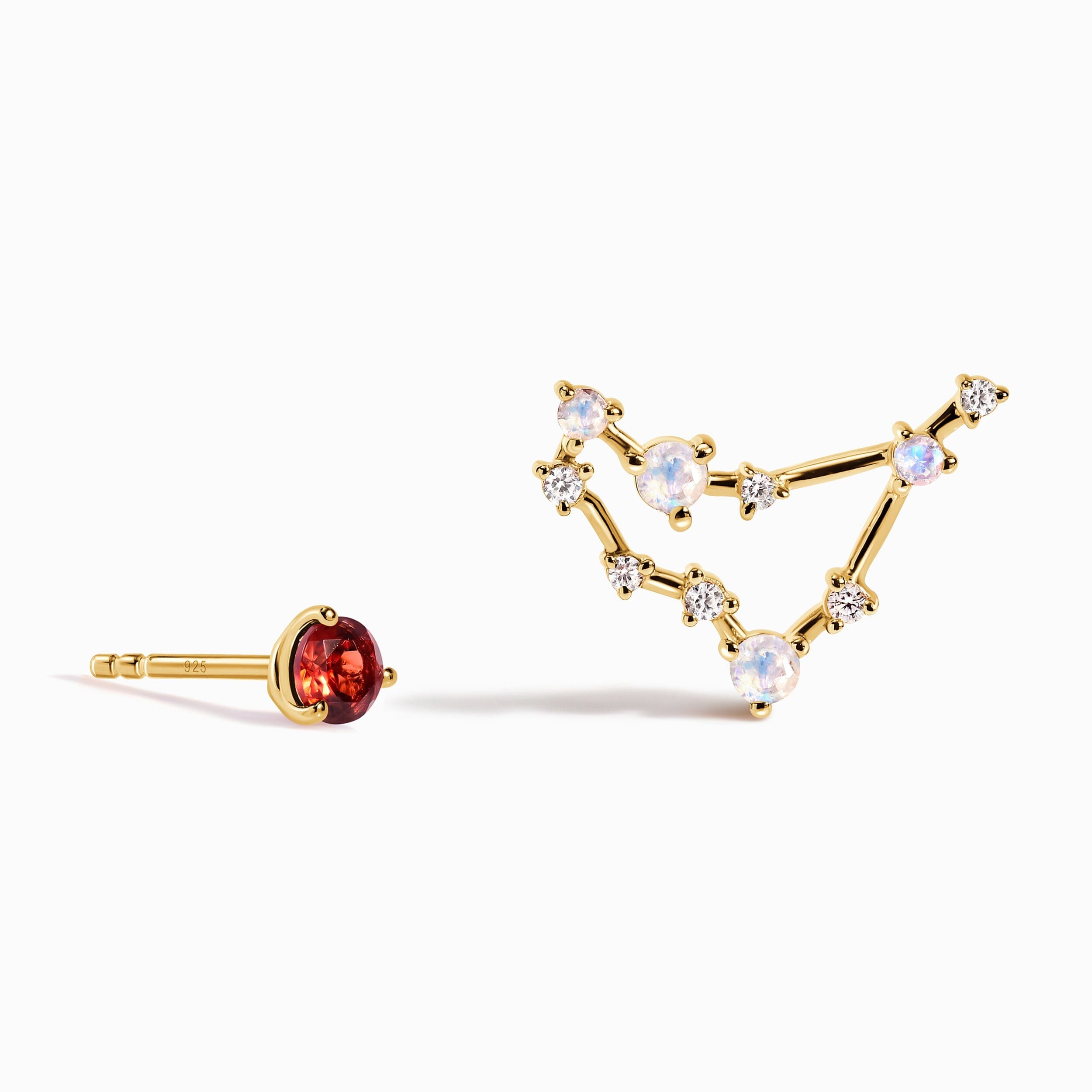 Zodiac Birthstone Diamond Studs - Capricorn Garnet、mySite、hinf8tx79
