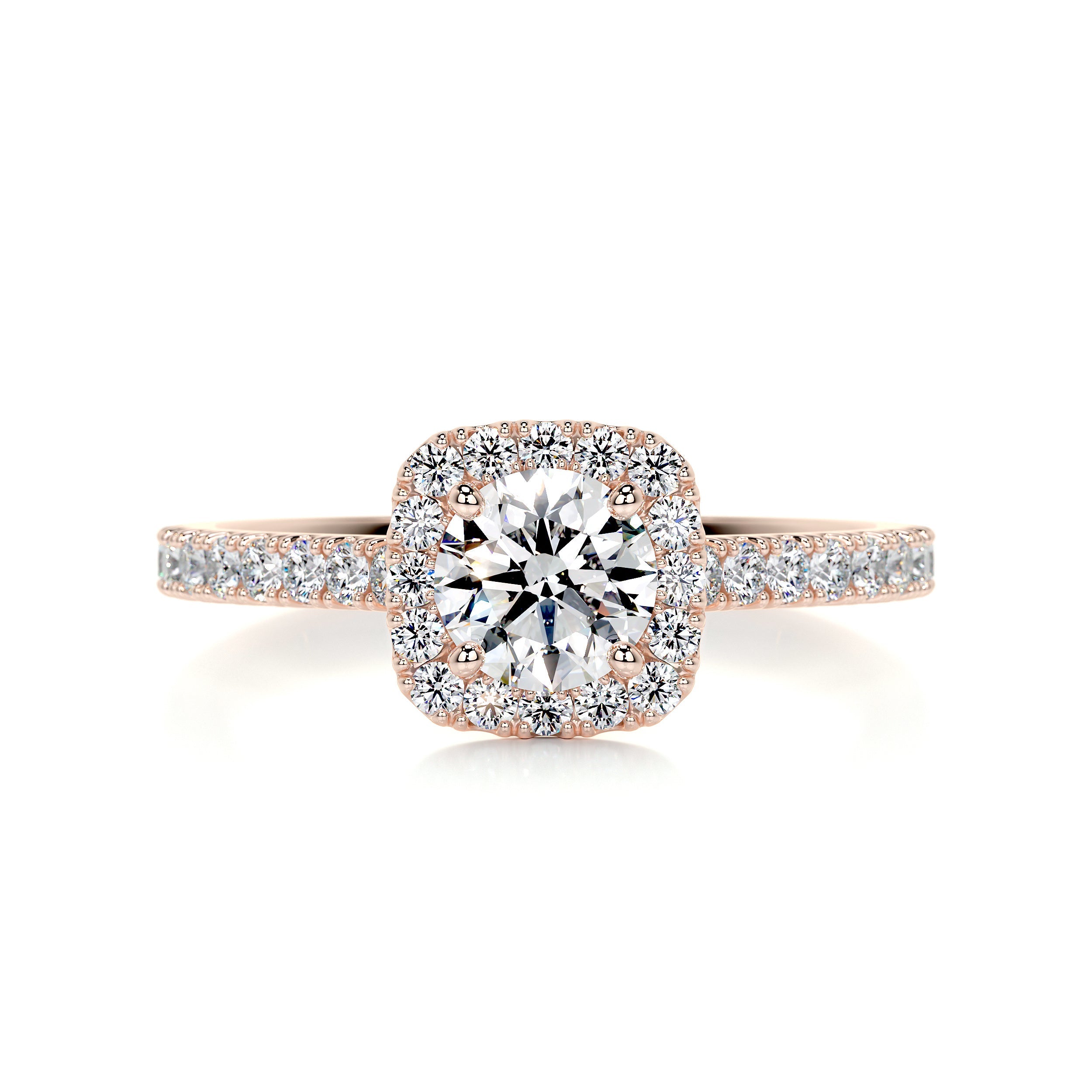 Claudia Diamond Engagement Ring - 14K Rose Gold、mySite、hinf8tx79