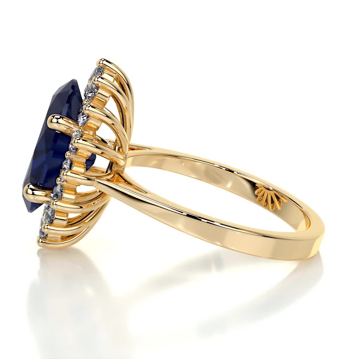 Lyn Gemstone & Diamonds Ring (7 Carat) - 18K Yellow Gold、mySite、hinf8tx79