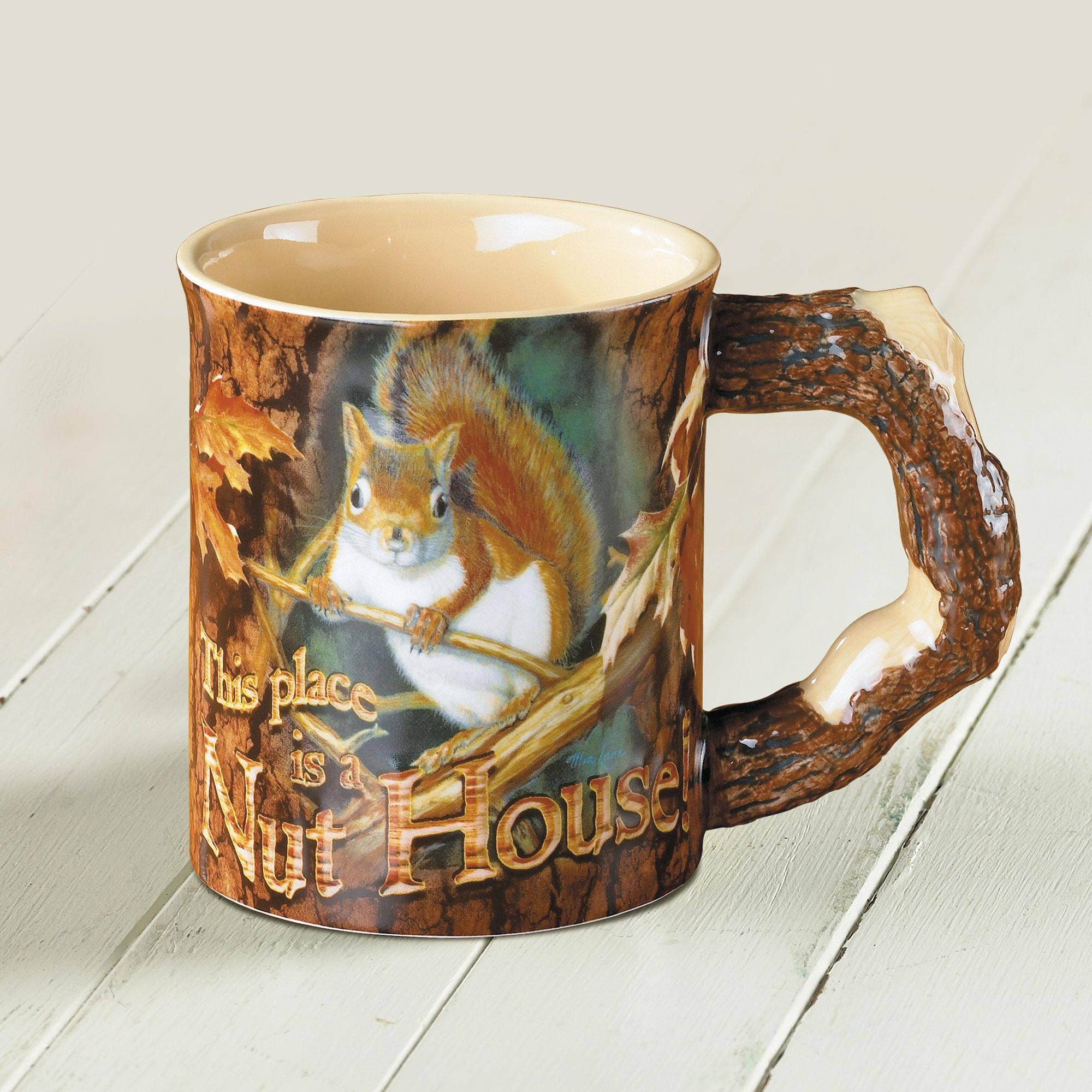 This Place is a Nut House-cute SQUIRREL SCULPT MUG 16oz、mySite、g9winljtr