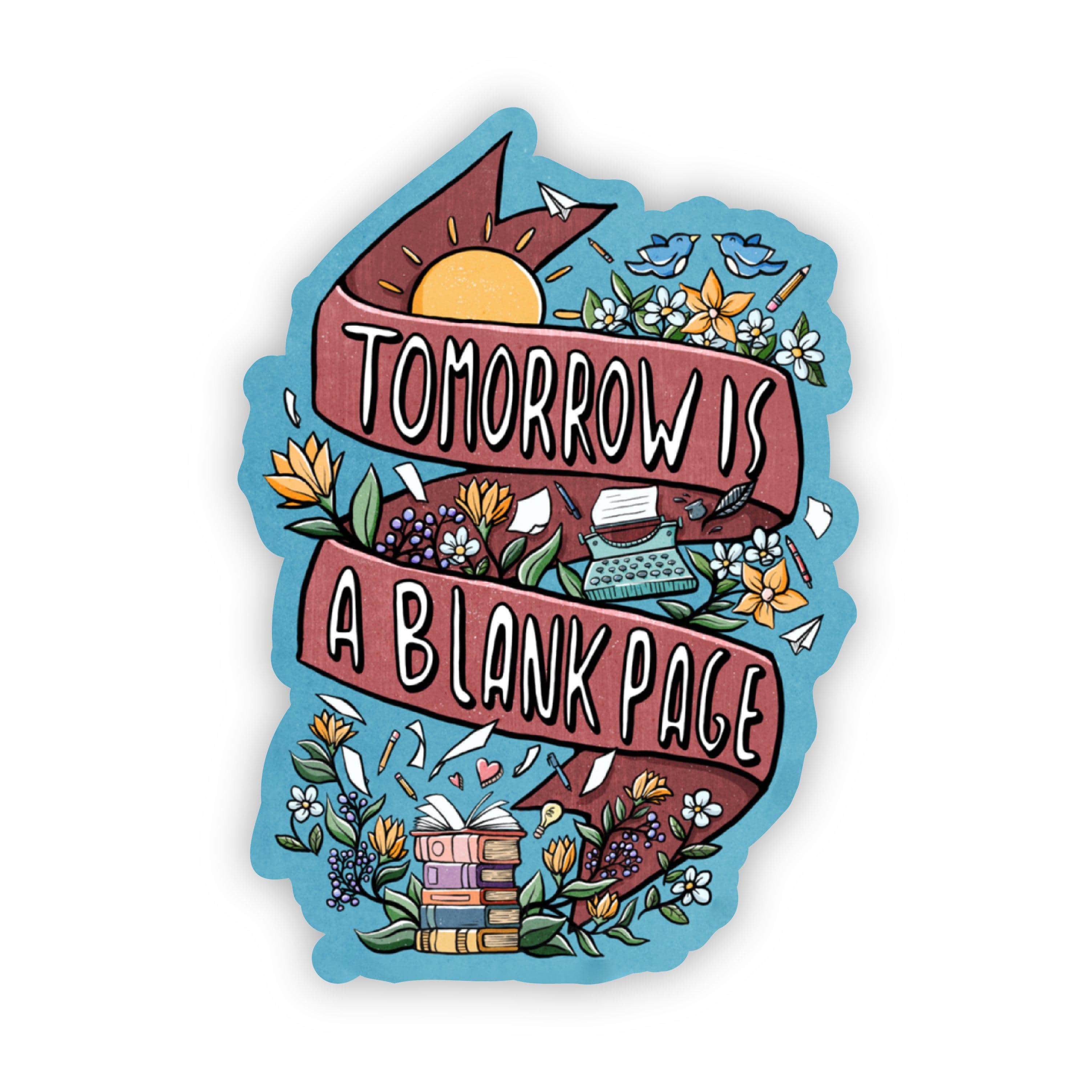  Tomorrow is a Blank Page Blue Sticker、mySite、elrpsem3k