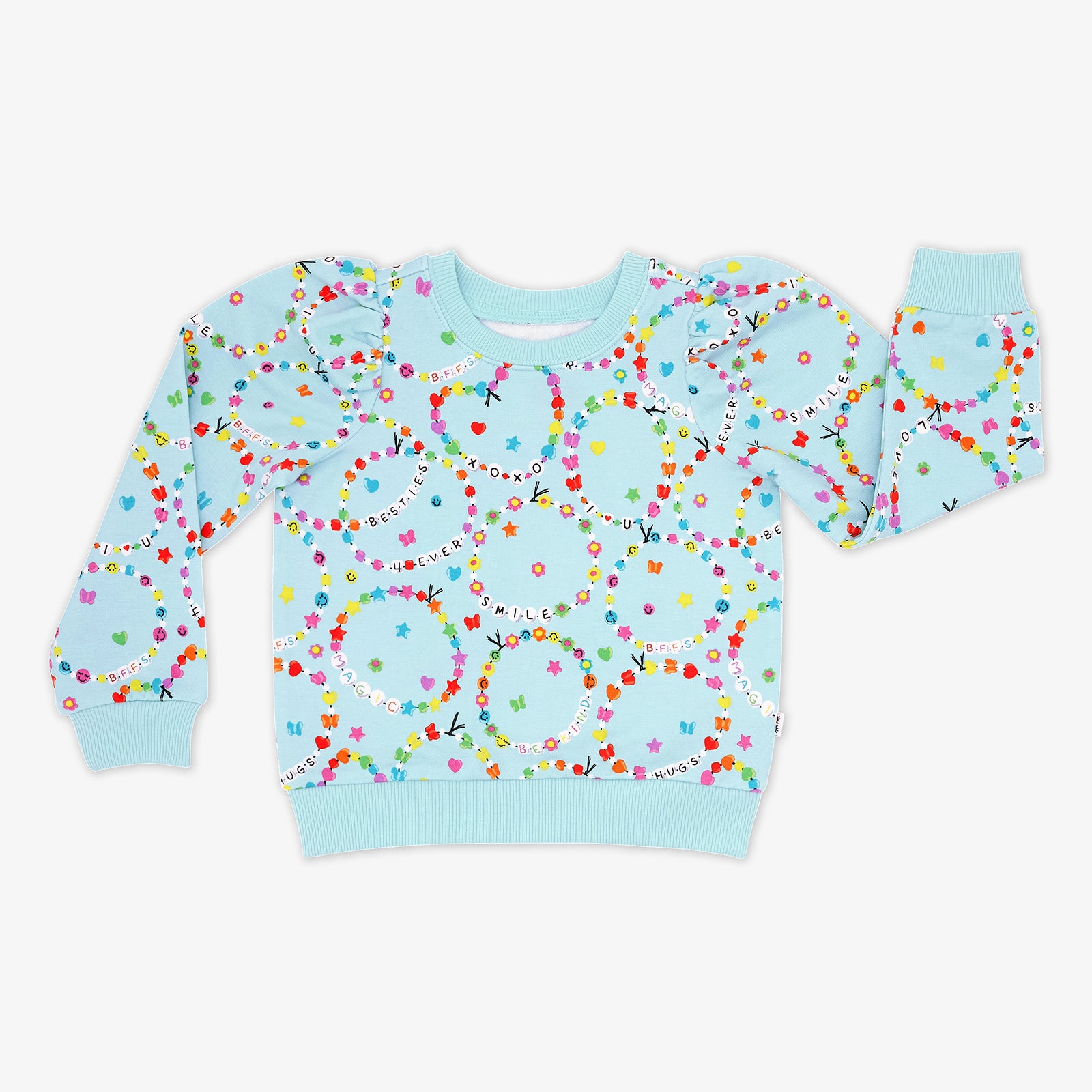 Friends Forever Puff Sleeve Crewneck、mySite、g9winljtr