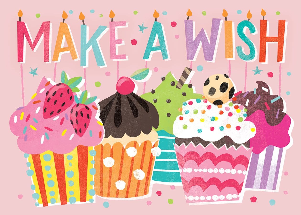  Birthday Card - Make a Wish Cupcake Glitter、mySite、ghnorth