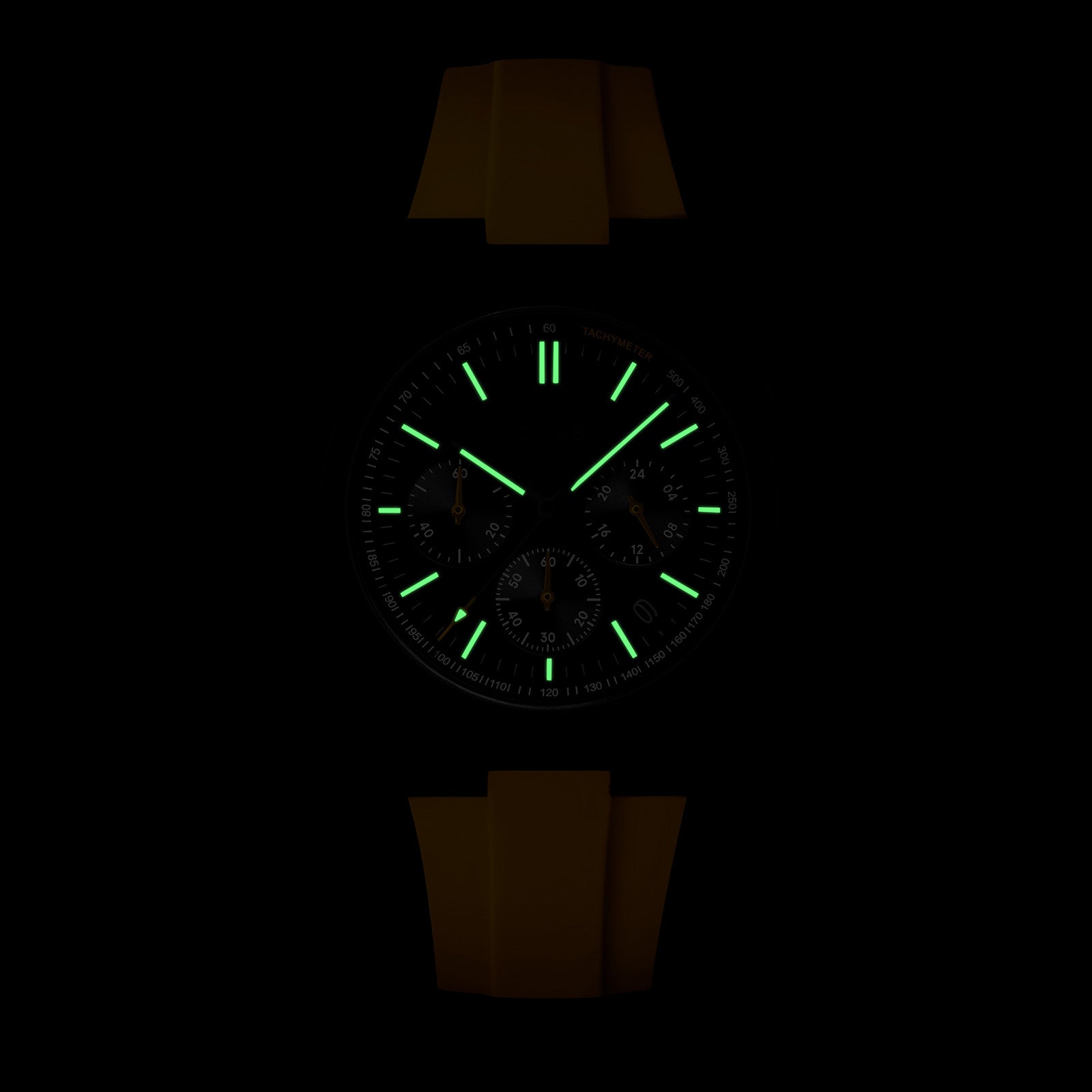 Vigoureux Chrono Watch Silicone Yellow, Black Colour、mySite、botmansion