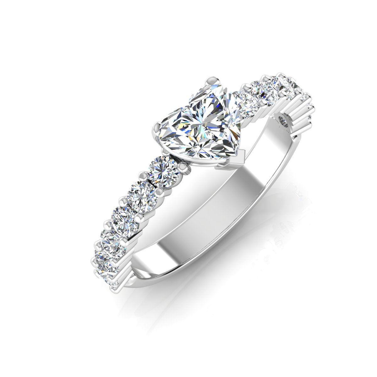 Heart Cut Prong Set Moissanite Engagement Ring、mySite、hinf8tx79
