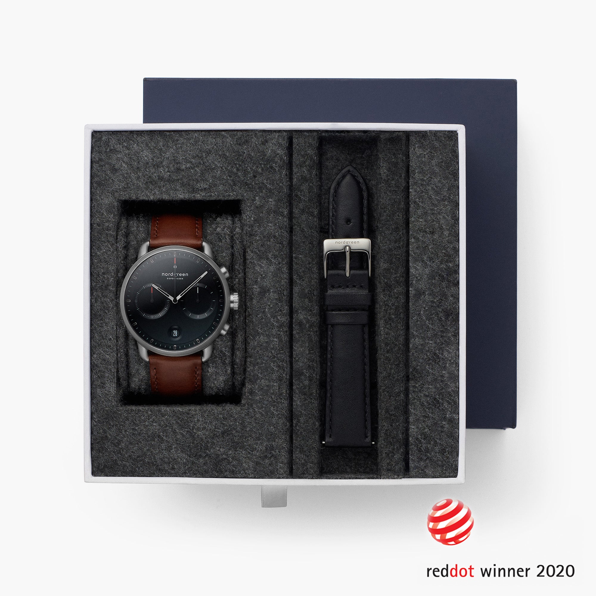 Pioneer - BUNDLE Black Dial Gun Metal | Brown Leather/ Black Leather Straps、mySite、botmansion