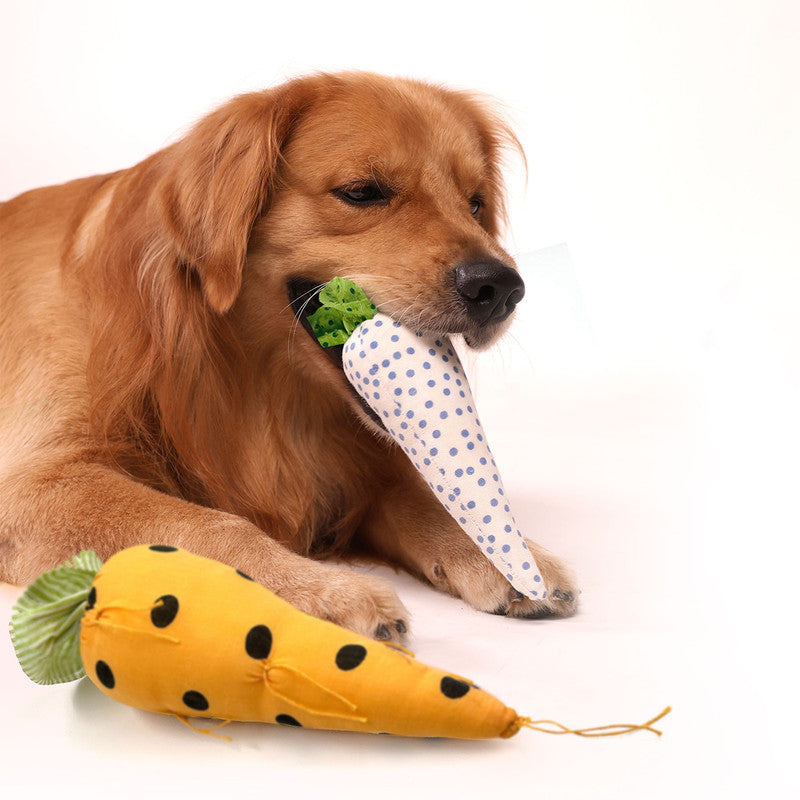 Cotton Snuggle Carrots Toys For Dogs | Set of 3、mySite、camillekostekn