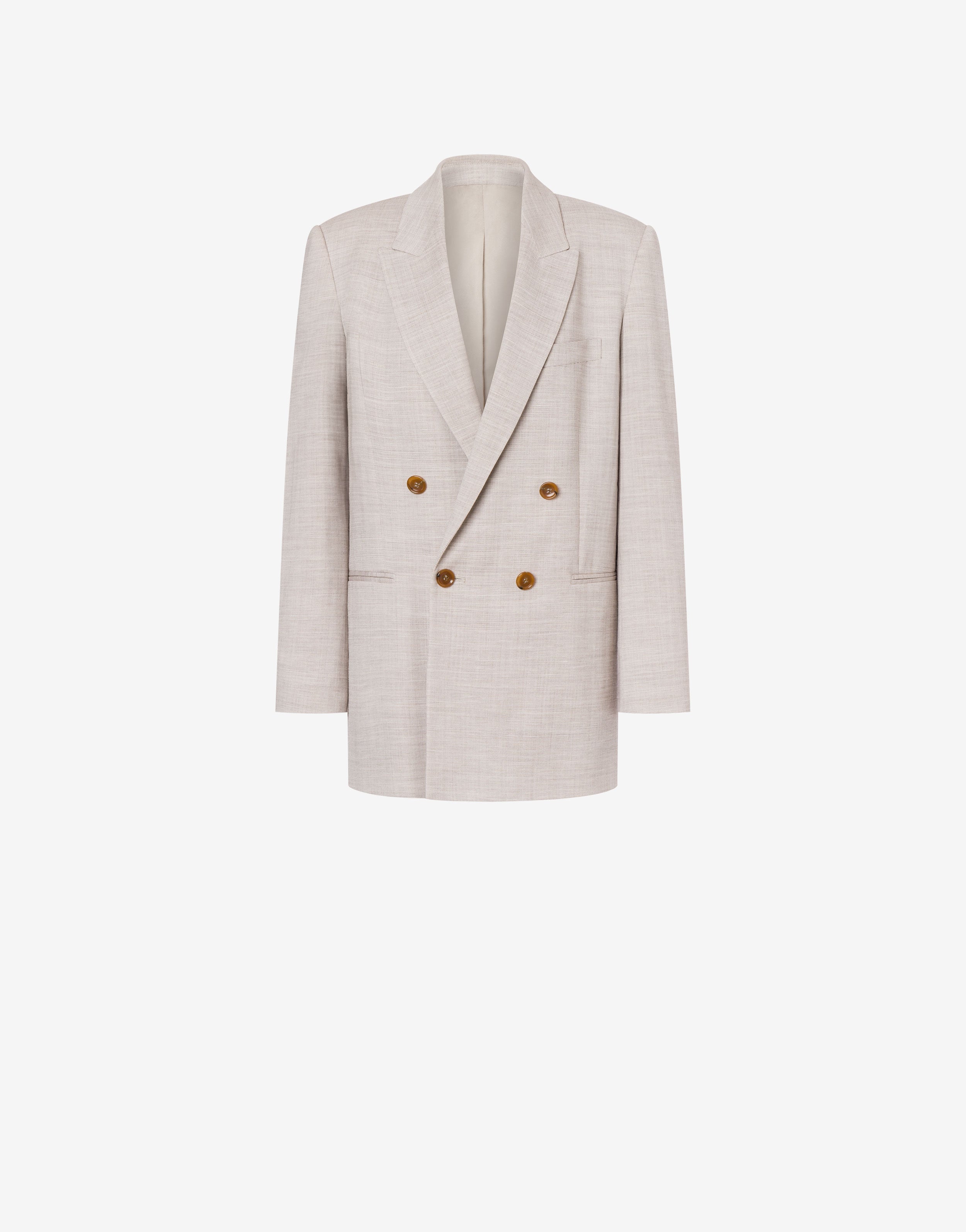 Giacca doppiopetto in misto lana tailored、mySite、aoinhome