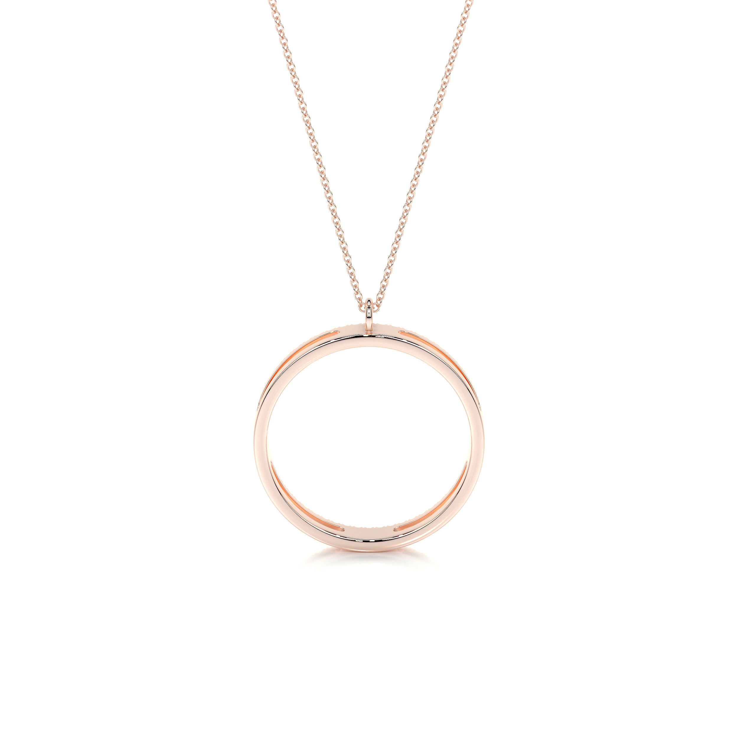 Cali Hoop Diamonds Pendant (0.3 Carat) -14K Rose Gold、mySite、hinf8tx79