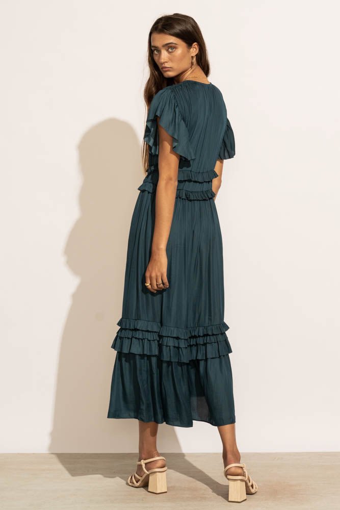  Willa Ruffle Dress in Teal - FINAL SALE、mySite、merchandisen