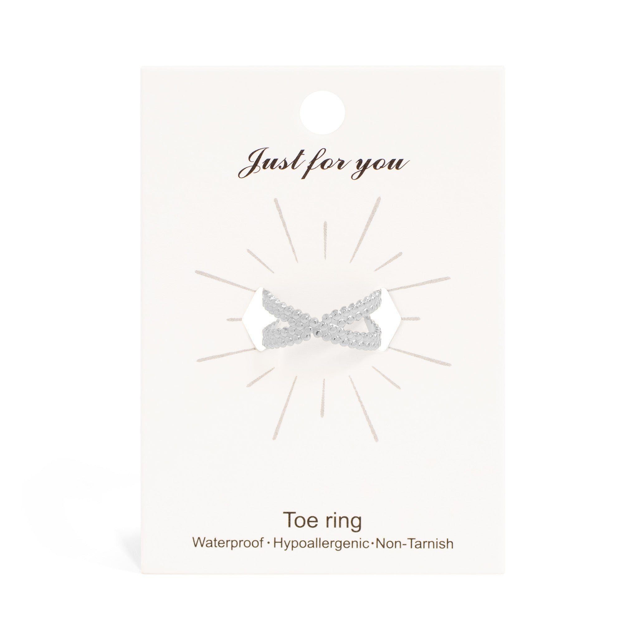 18K Gold PVD Stainless Steel Cross Over Toe Ring / KSS0013、mySite、dreamappss